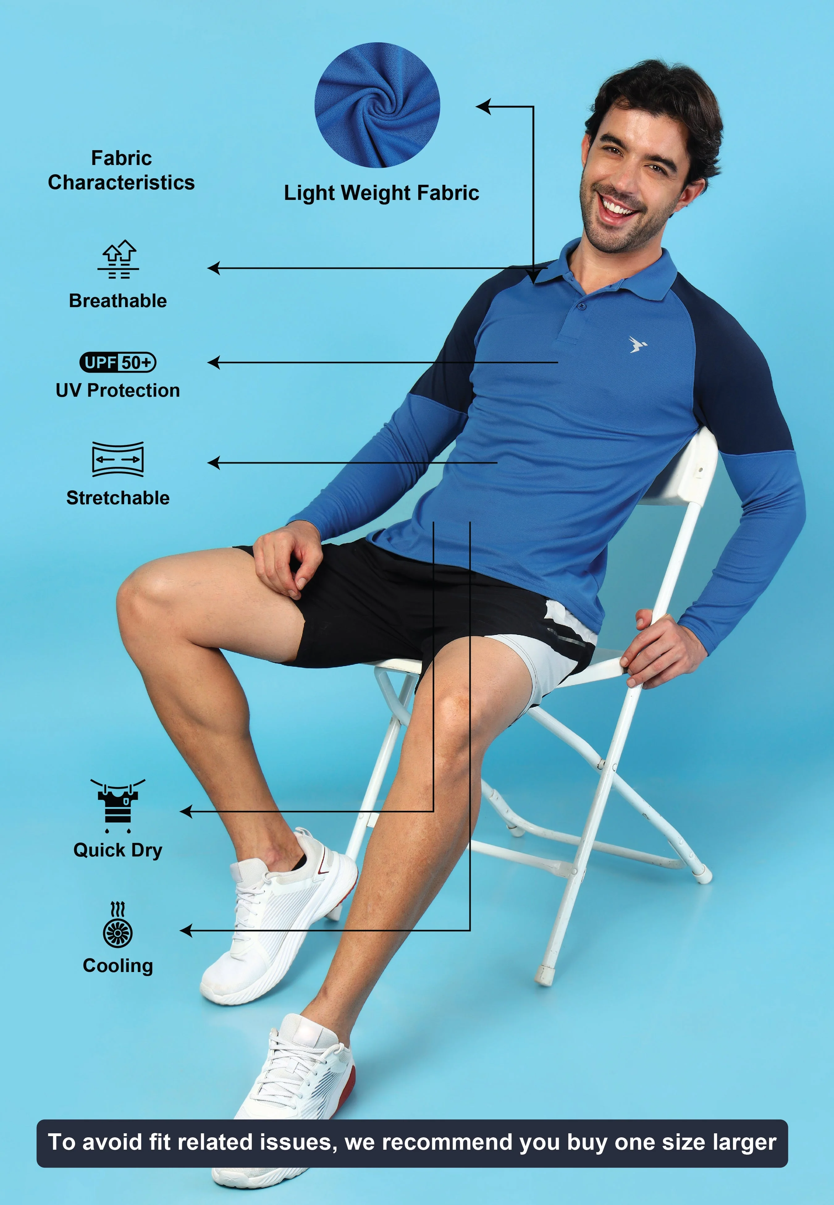 Men Colorblock Slim Fit Polo T-shirt with TECHNO COOL+ - Image 5