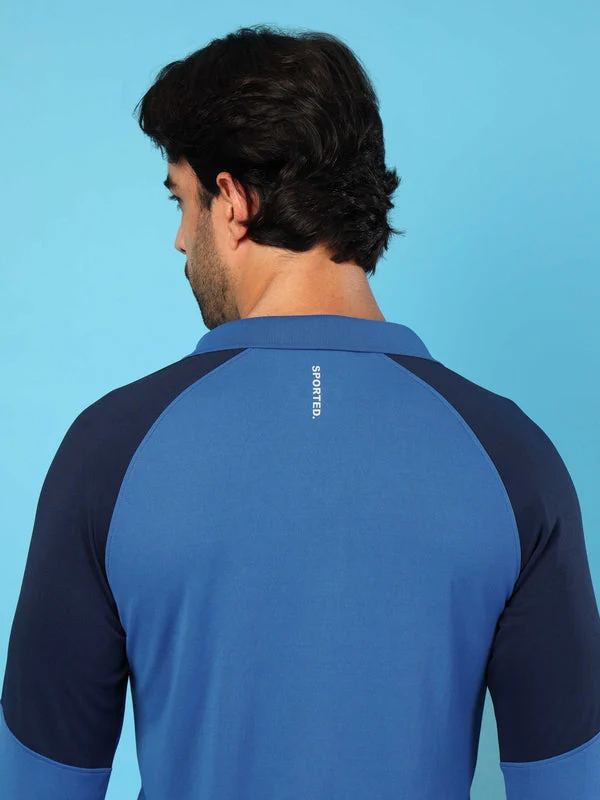 Men Colorblock Slim Fit Polo T-shirt with TECHNO COOL+ - Image 8