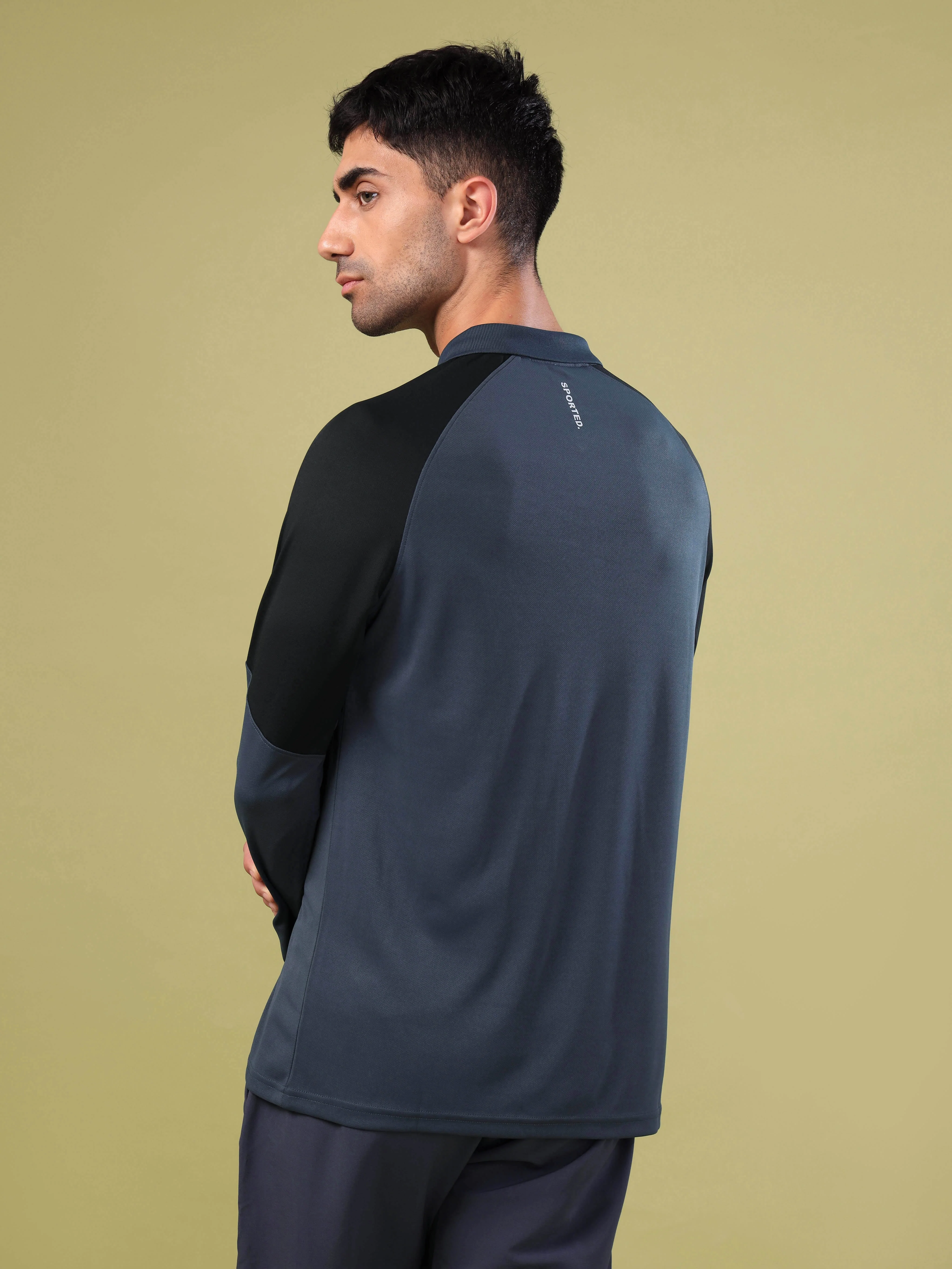 Men Colorblock Slim Fit Polo T-shirt with TECHNO COOL+ - Image 3