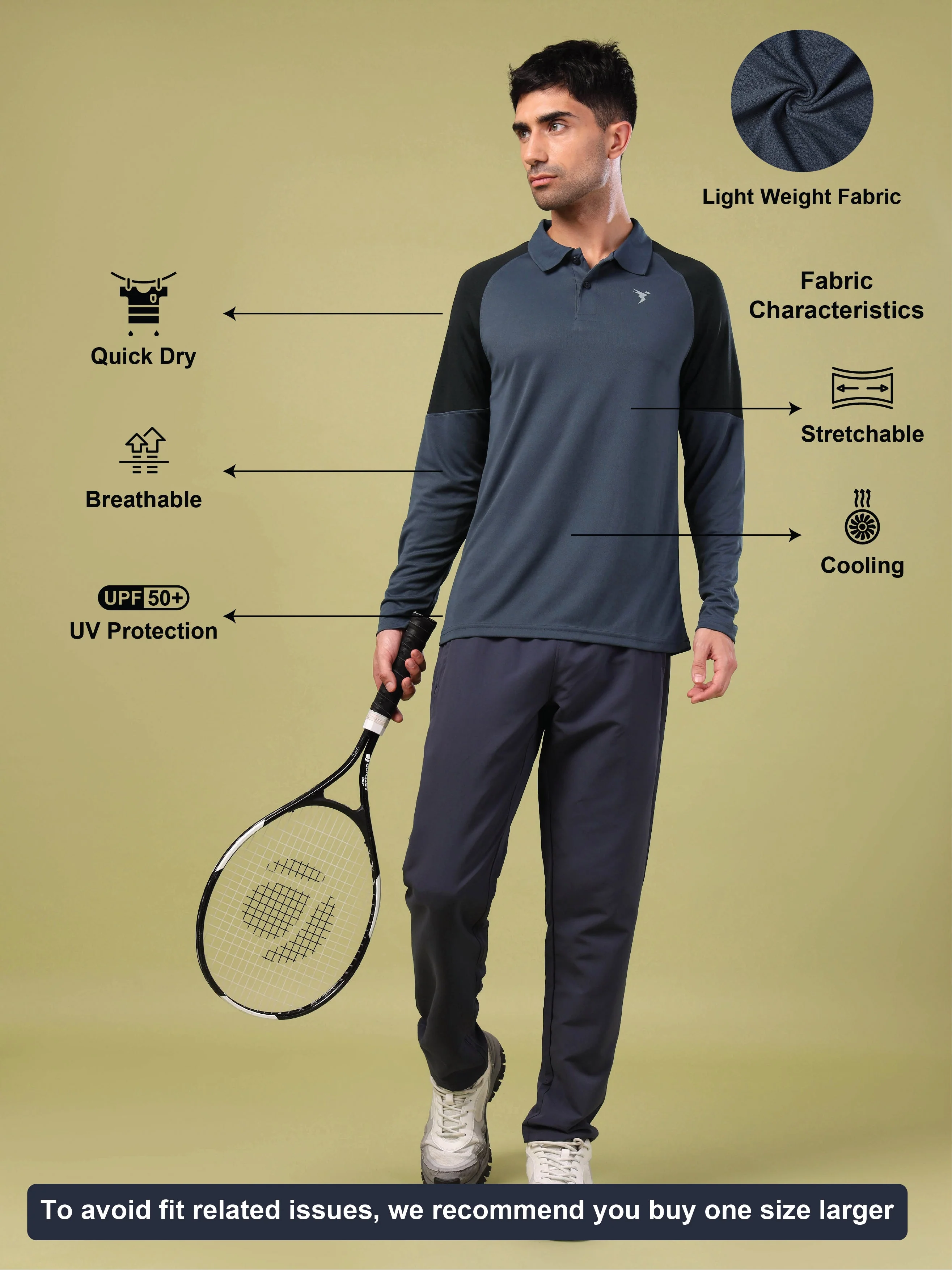 Men Colorblock Slim Fit Polo T-shirt with TECHNO COOL+ - Image 4
