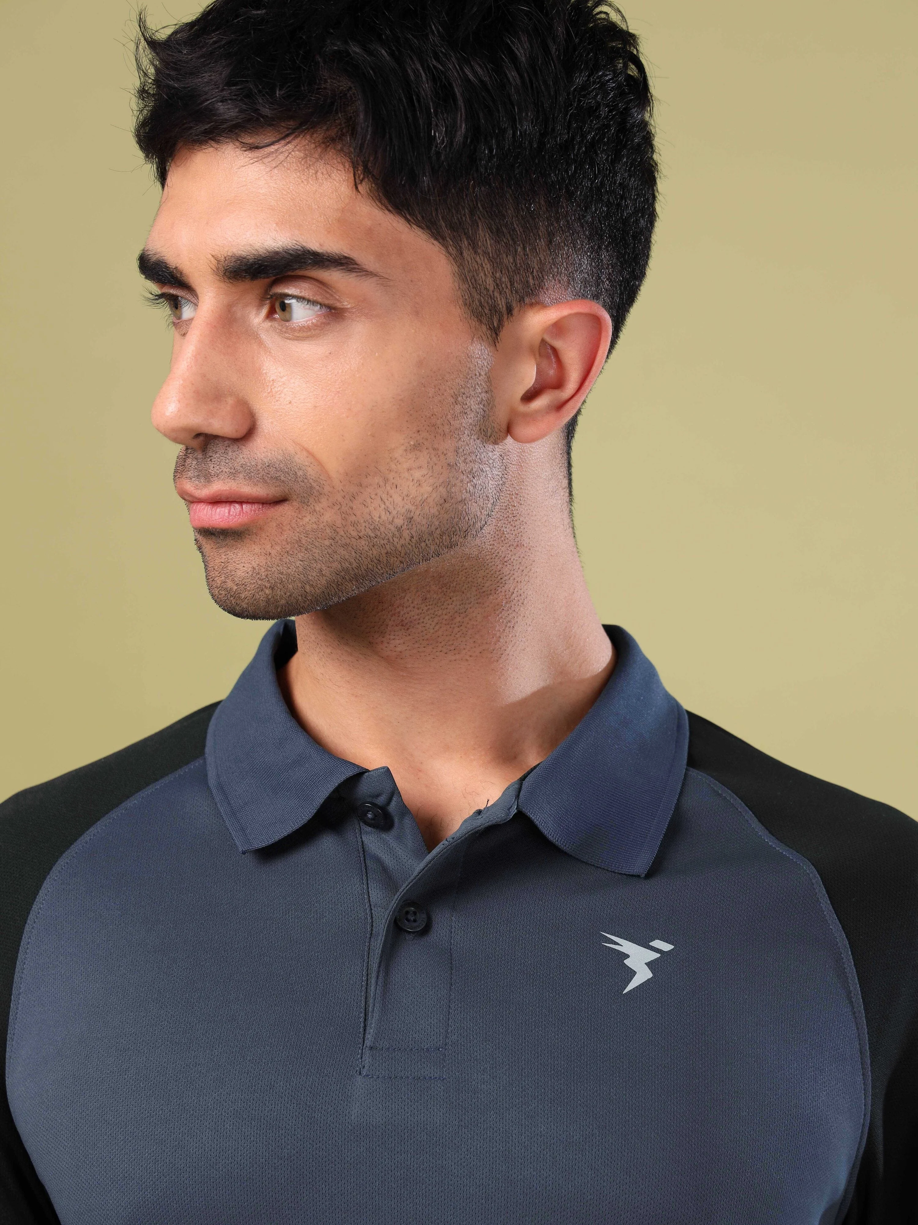 Men Colorblock Slim Fit Polo T-shirt with TECHNO COOL+ - Image 6