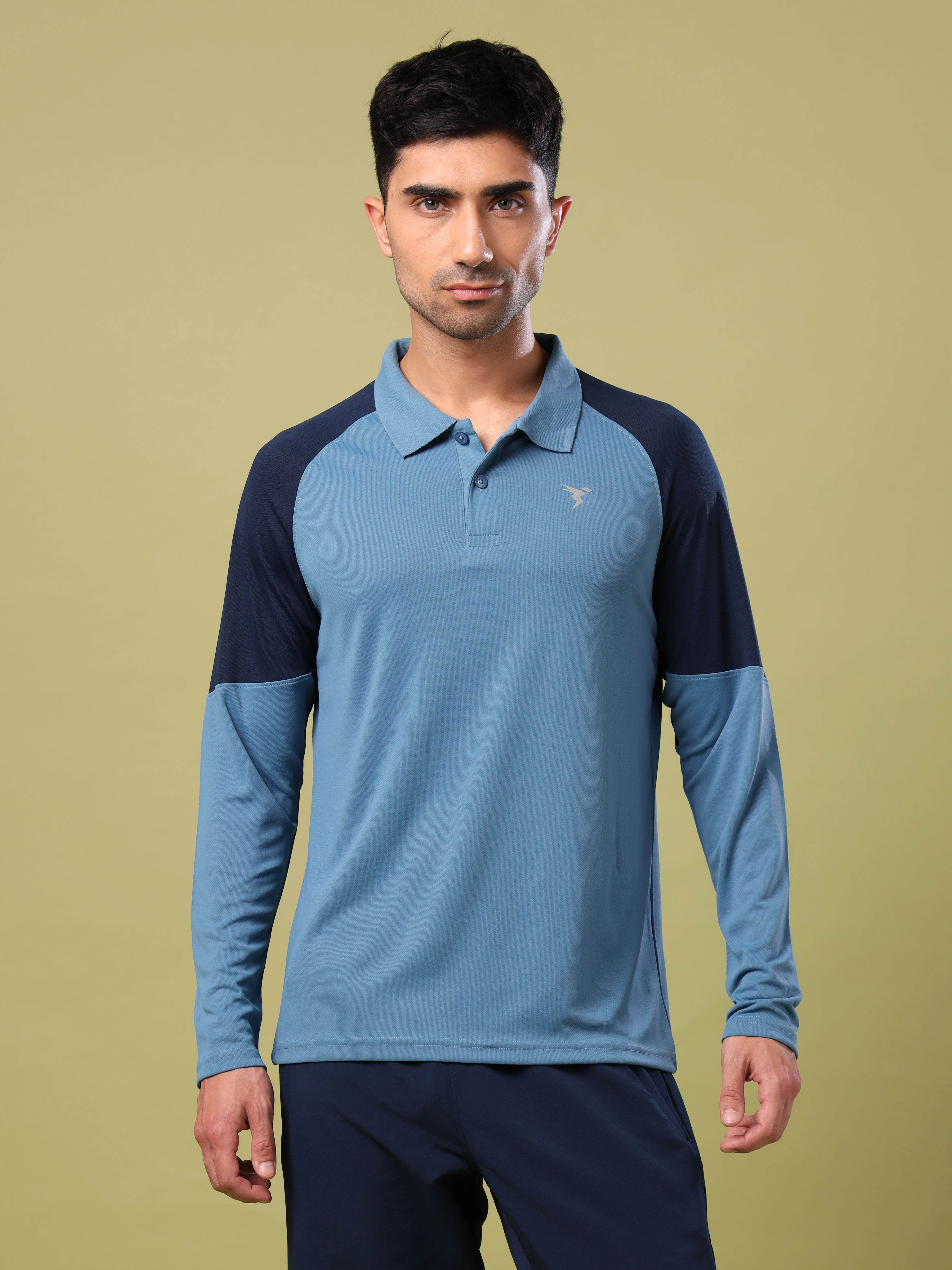 Men Colorblock Slim Fit Polo T-shirt with TECHNO COOL+ - Image 2