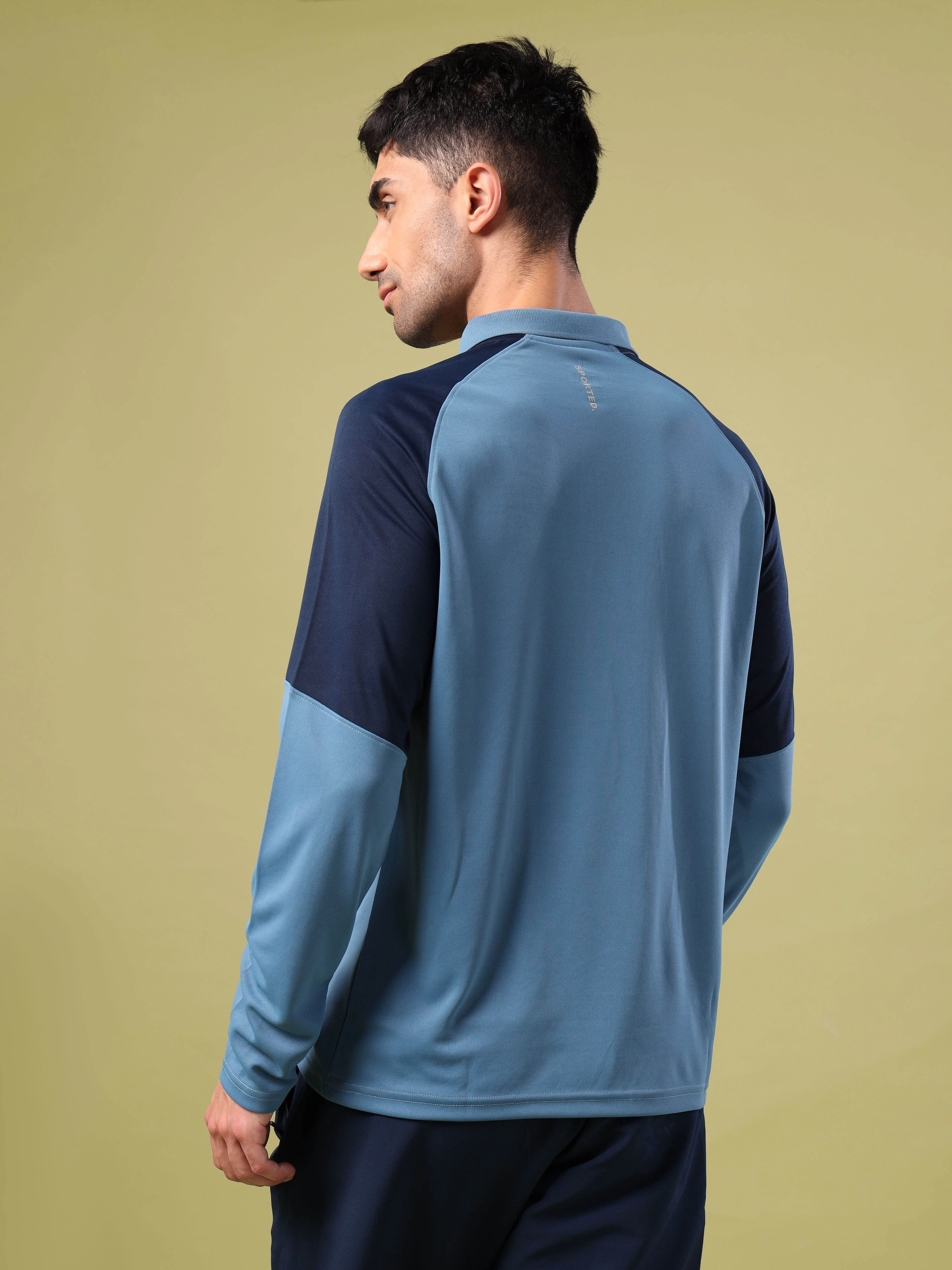 Men Colorblock Slim Fit Polo T-shirt with TECHNO COOL+ - Image 3