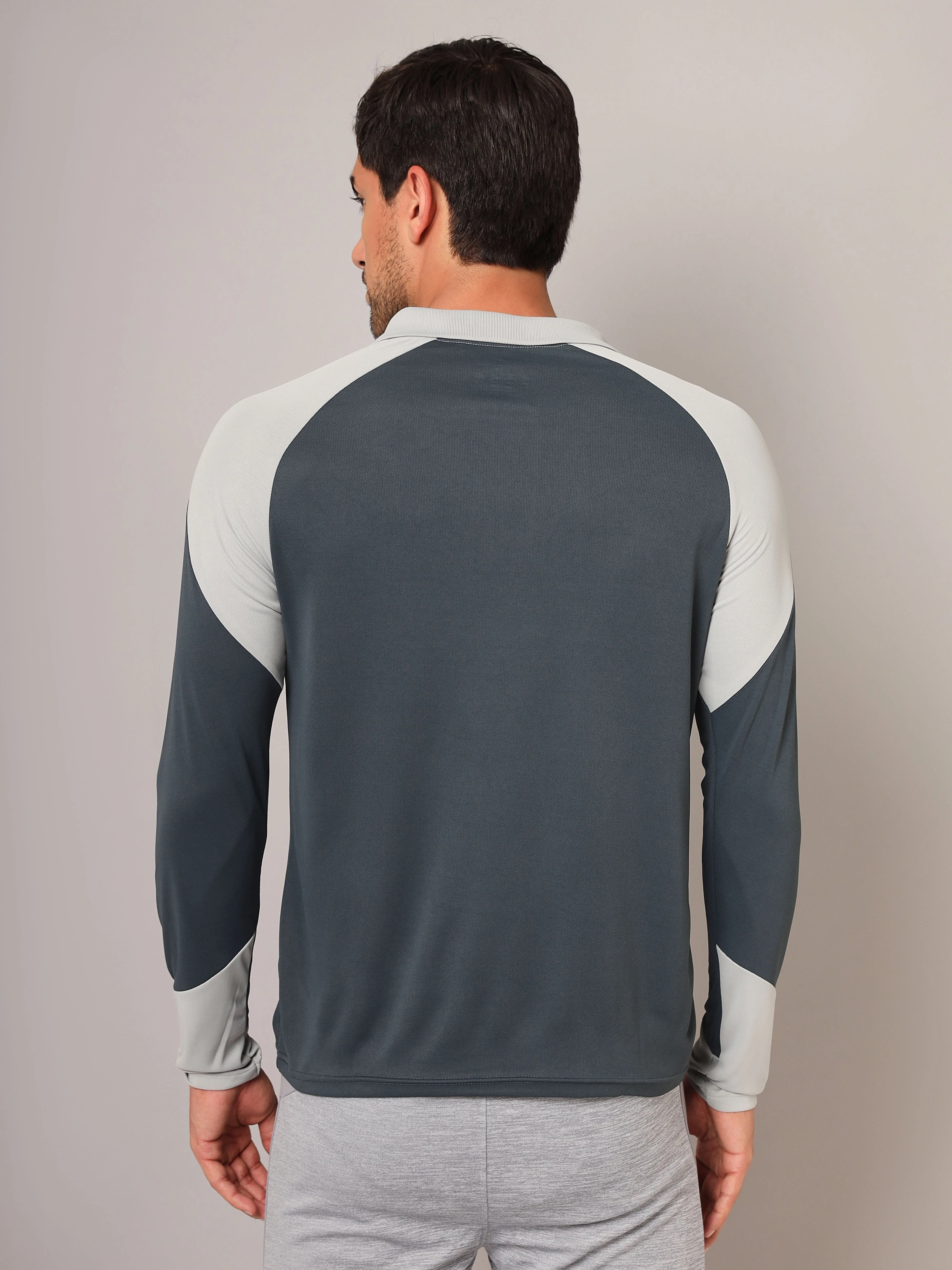 Men Colorblock Slim Fit Polo T-shirt with TECHNO COOL+ - Image 4