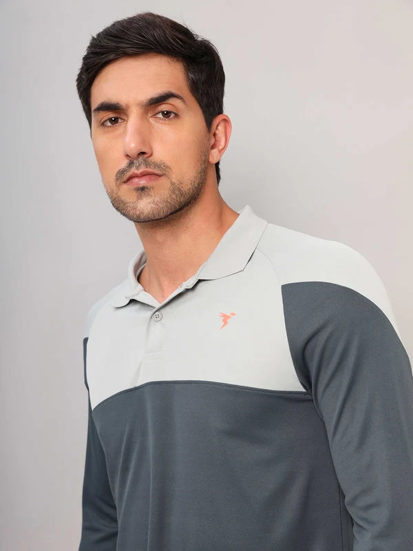 Men Colorblock Slim Fit Polo T-shirt with TECHNO COOL+ - Image 6