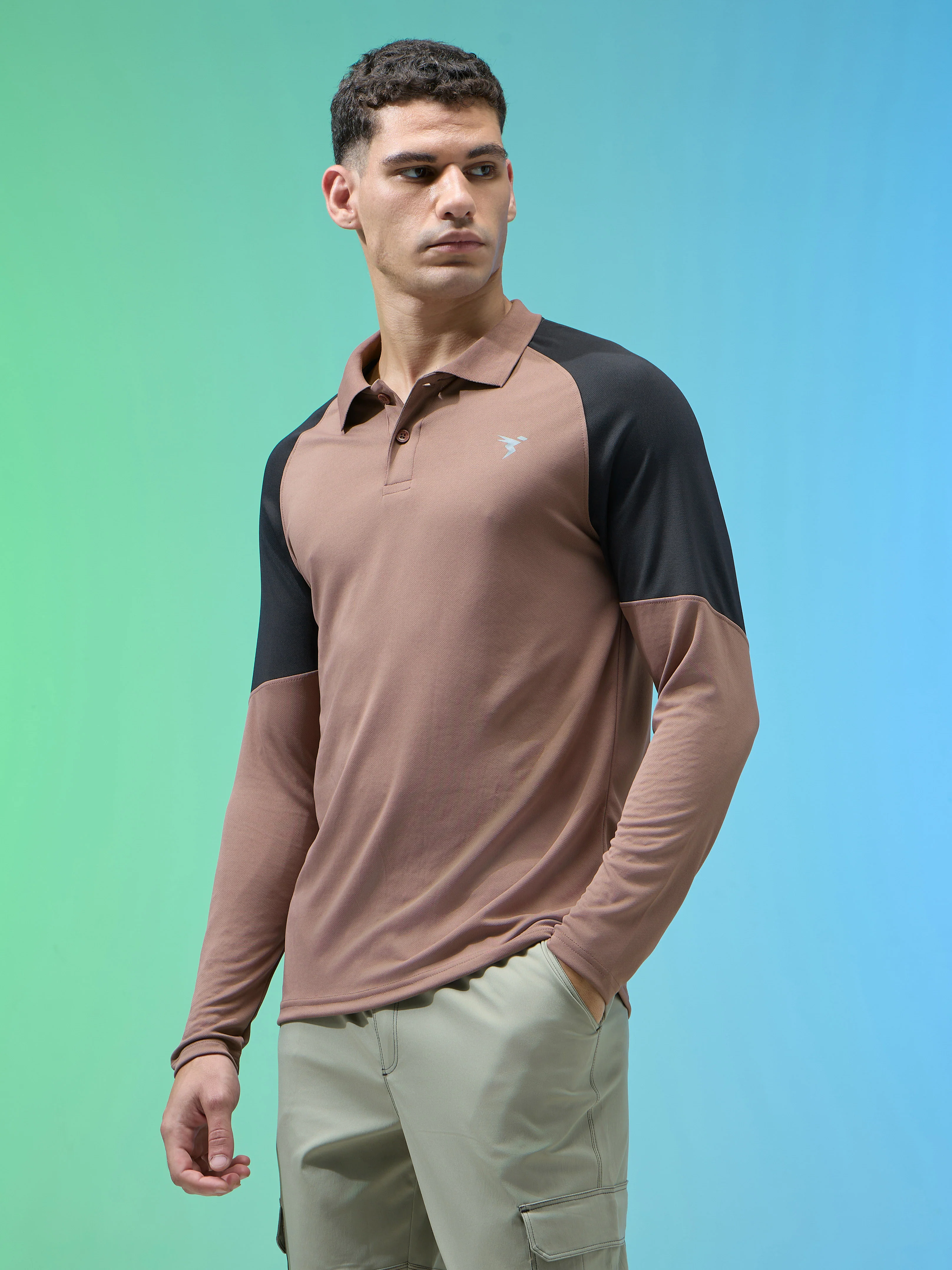 Men Colorblock Slim Fit Polo T-shirt with TECHNO COOL+ - Image 4