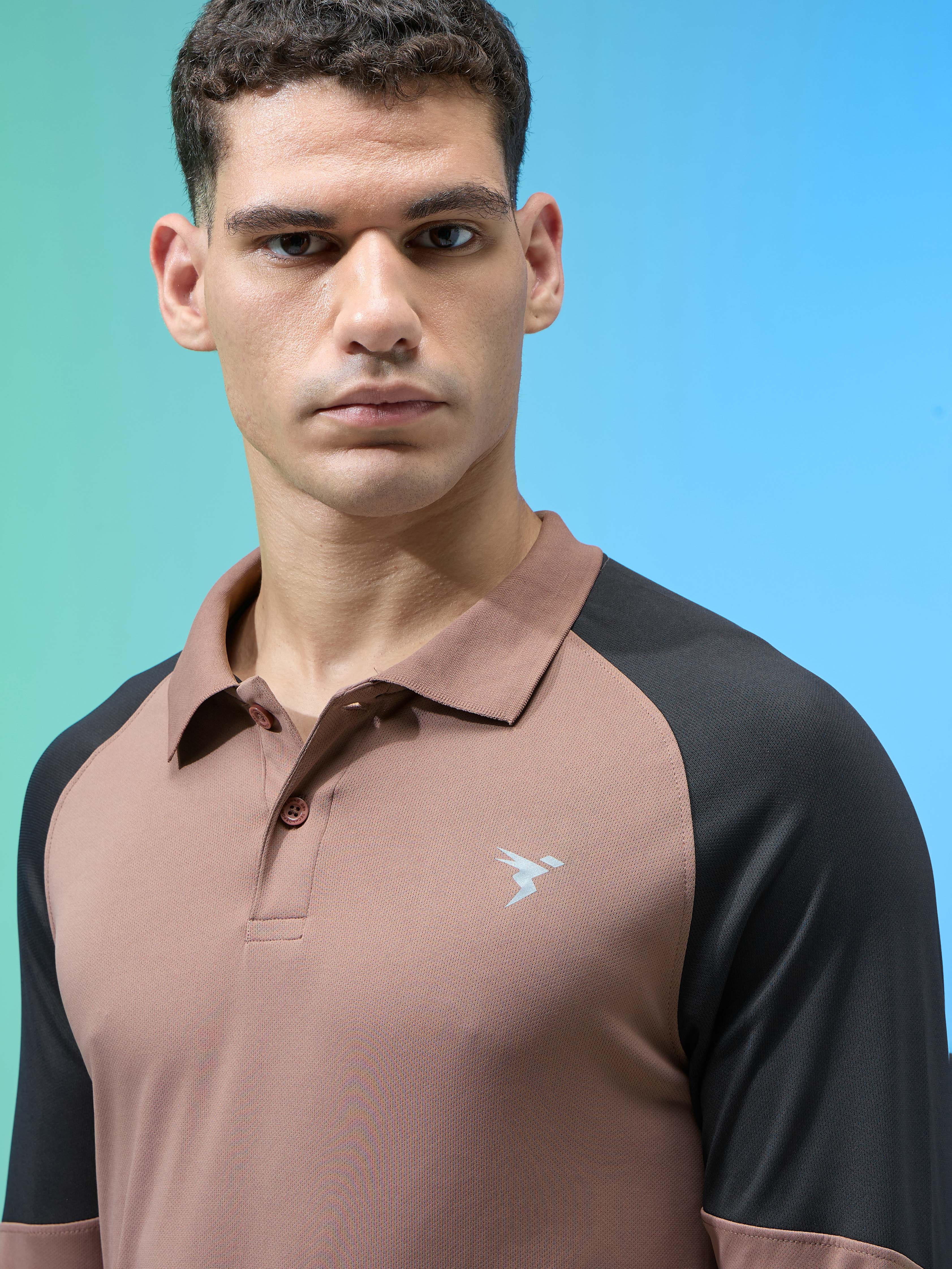 Men Colorblock Slim Fit Polo T-shirt with TECHNO COOL+ - Image 6
