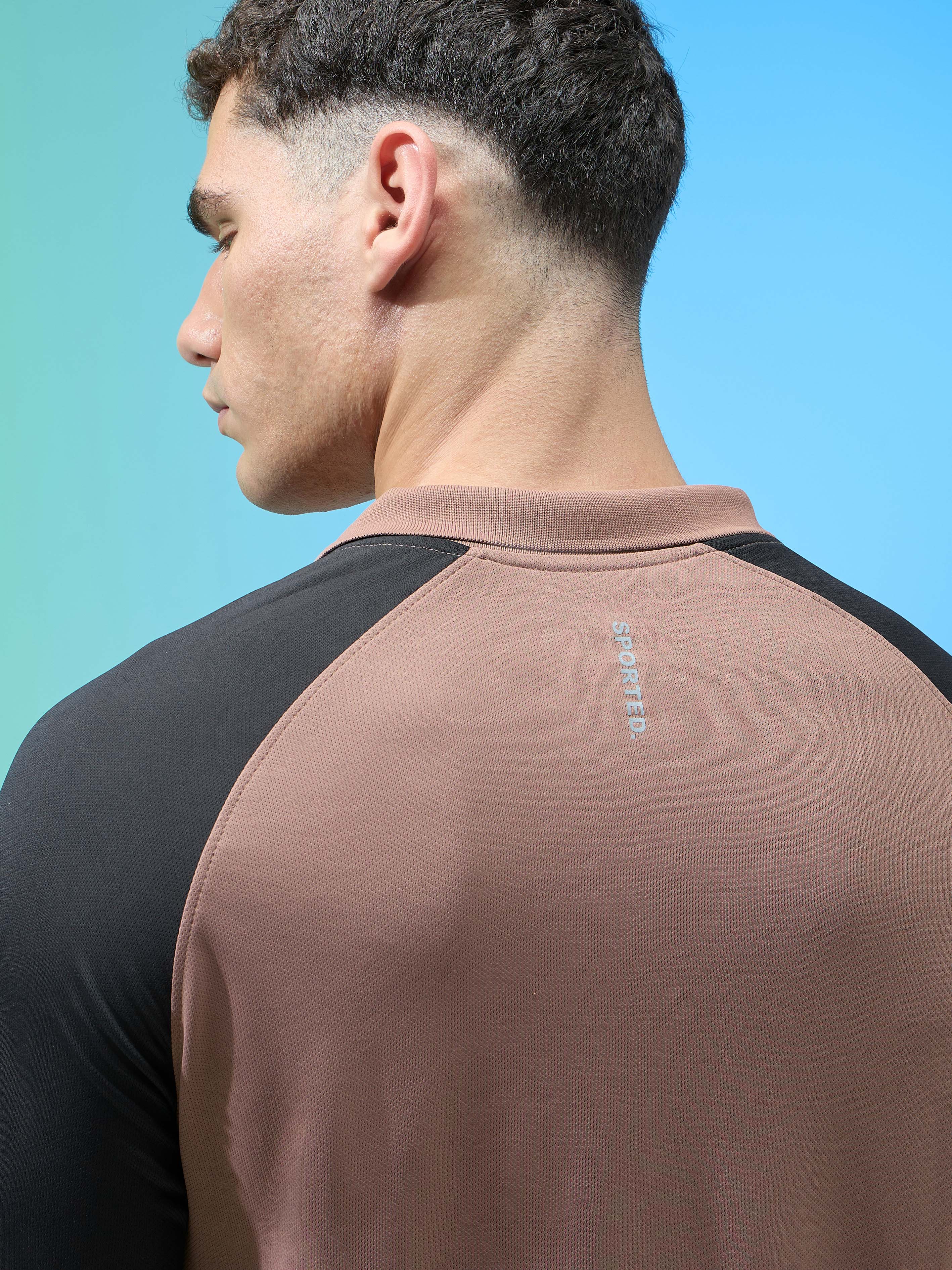 Men Colorblock Slim Fit Polo T-shirt with TECHNO COOL+ - Image 7