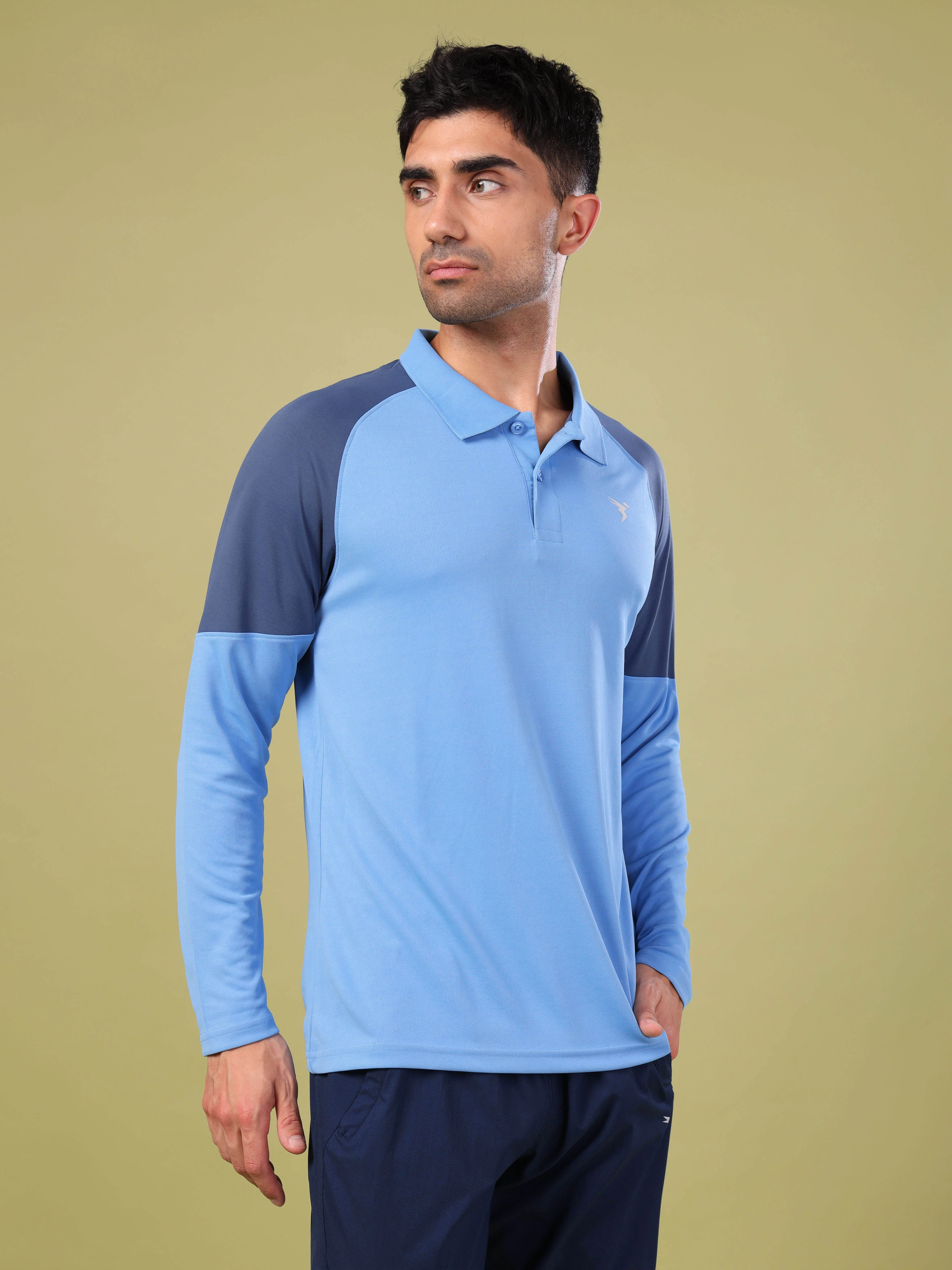 Men Colorblock Slim Fit Polo T-shirt with TECHNO COOL+ - Image 3