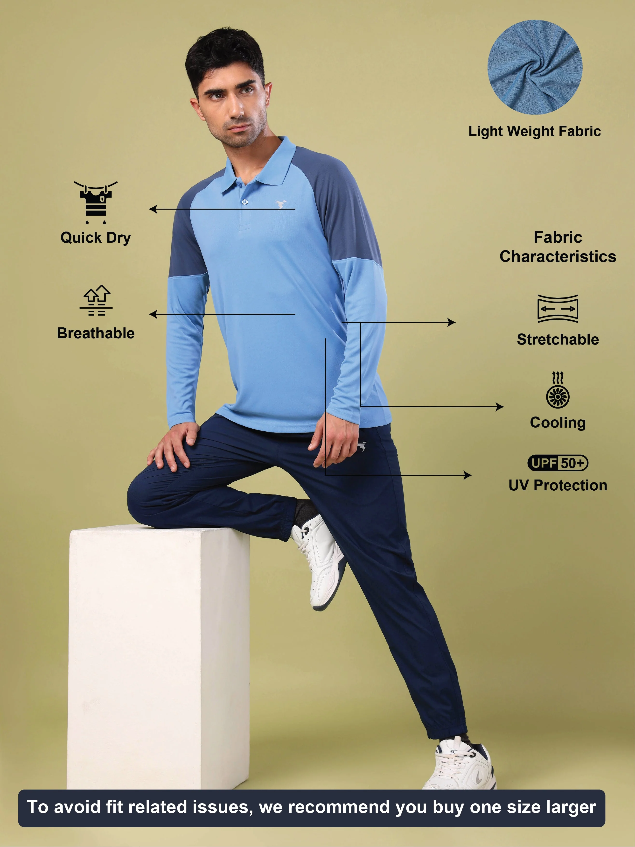 Men Colorblock Slim Fit Polo T-shirt with TECHNO COOL+ - Image 4