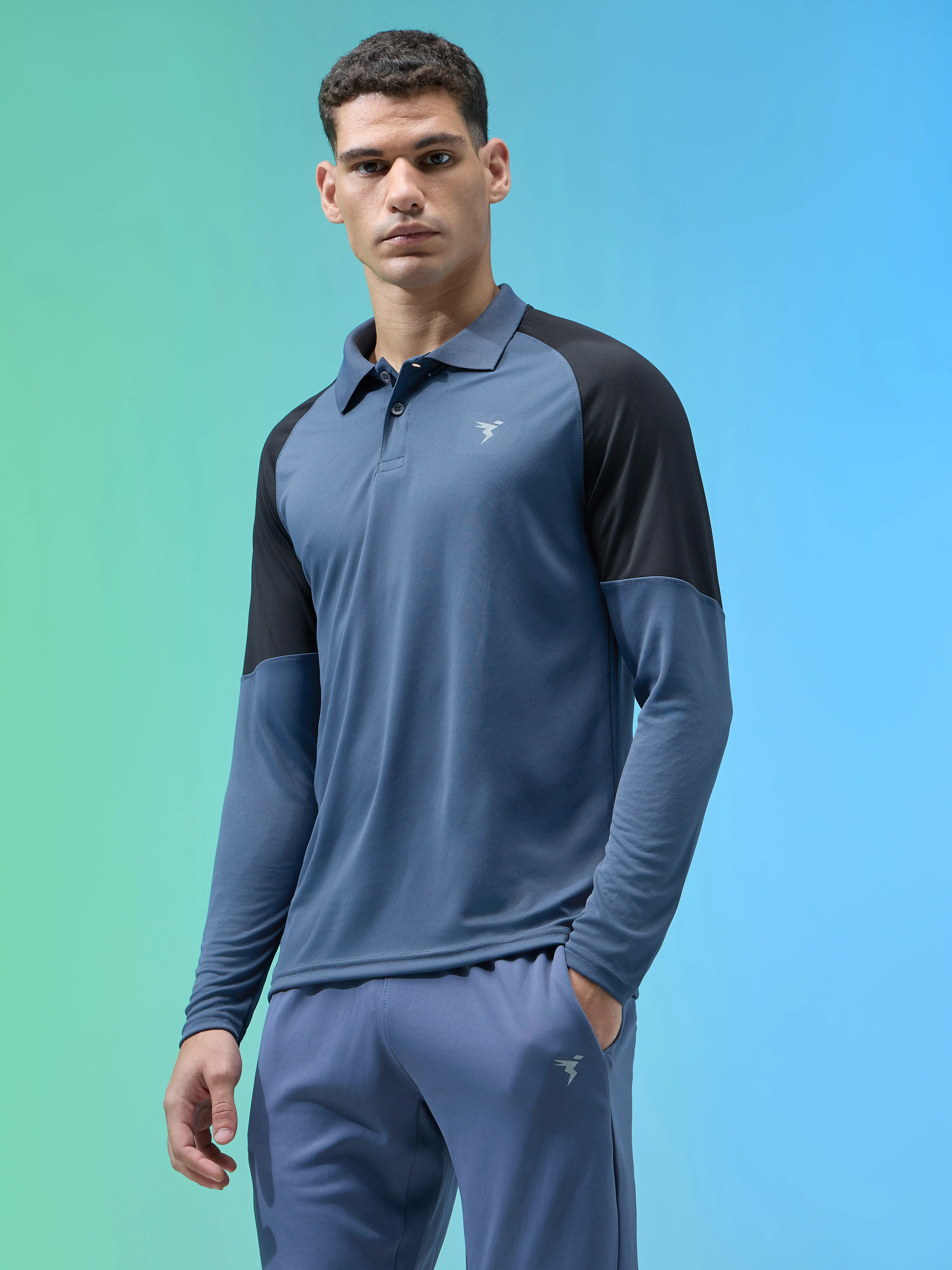 Men Colorblock Slim Fit Polo T-shirt with TECHNO COOL+ - Image 4