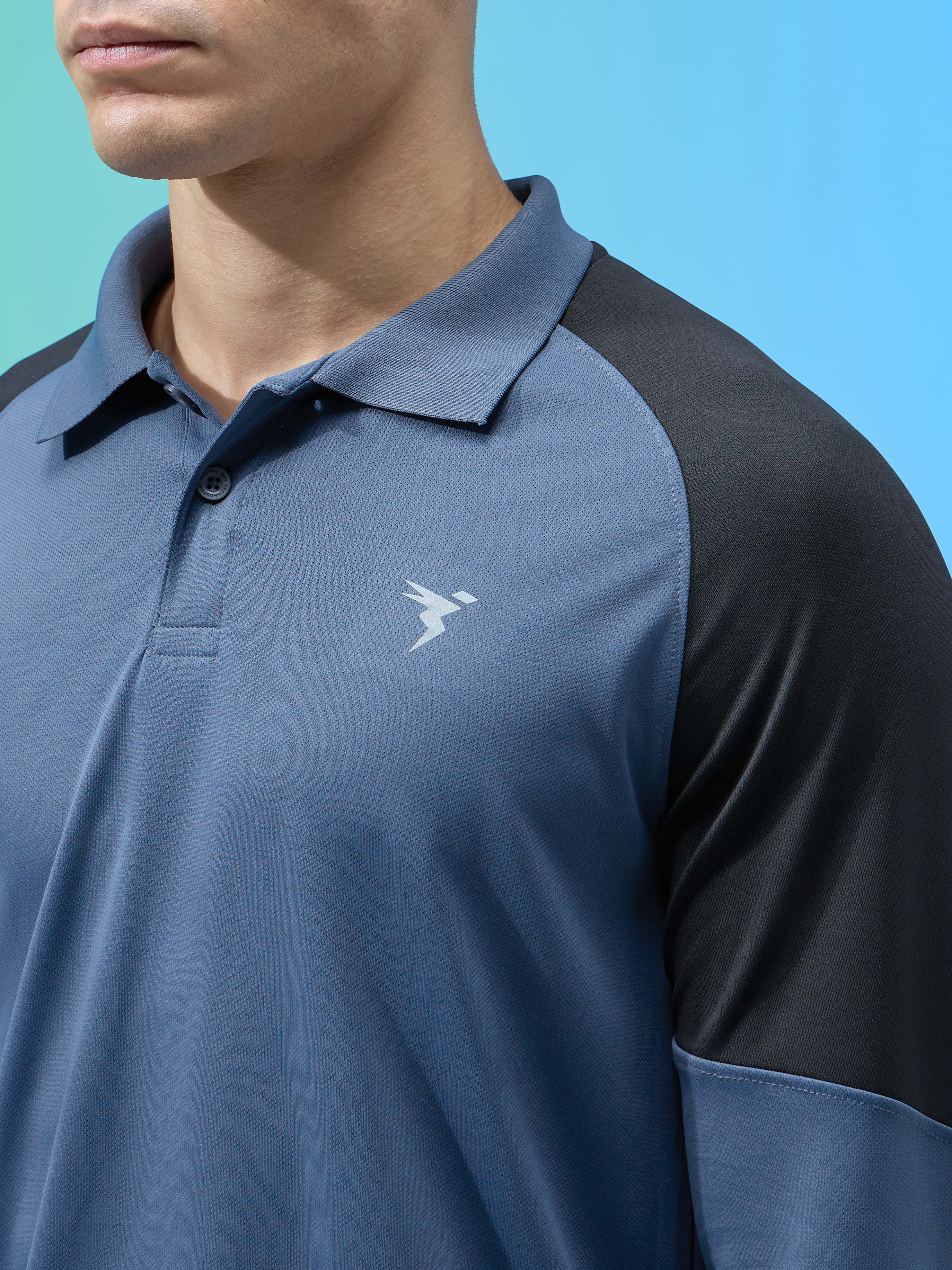 Men Colorblock Slim Fit Polo T-shirt with TECHNO COOL+ - Image 7