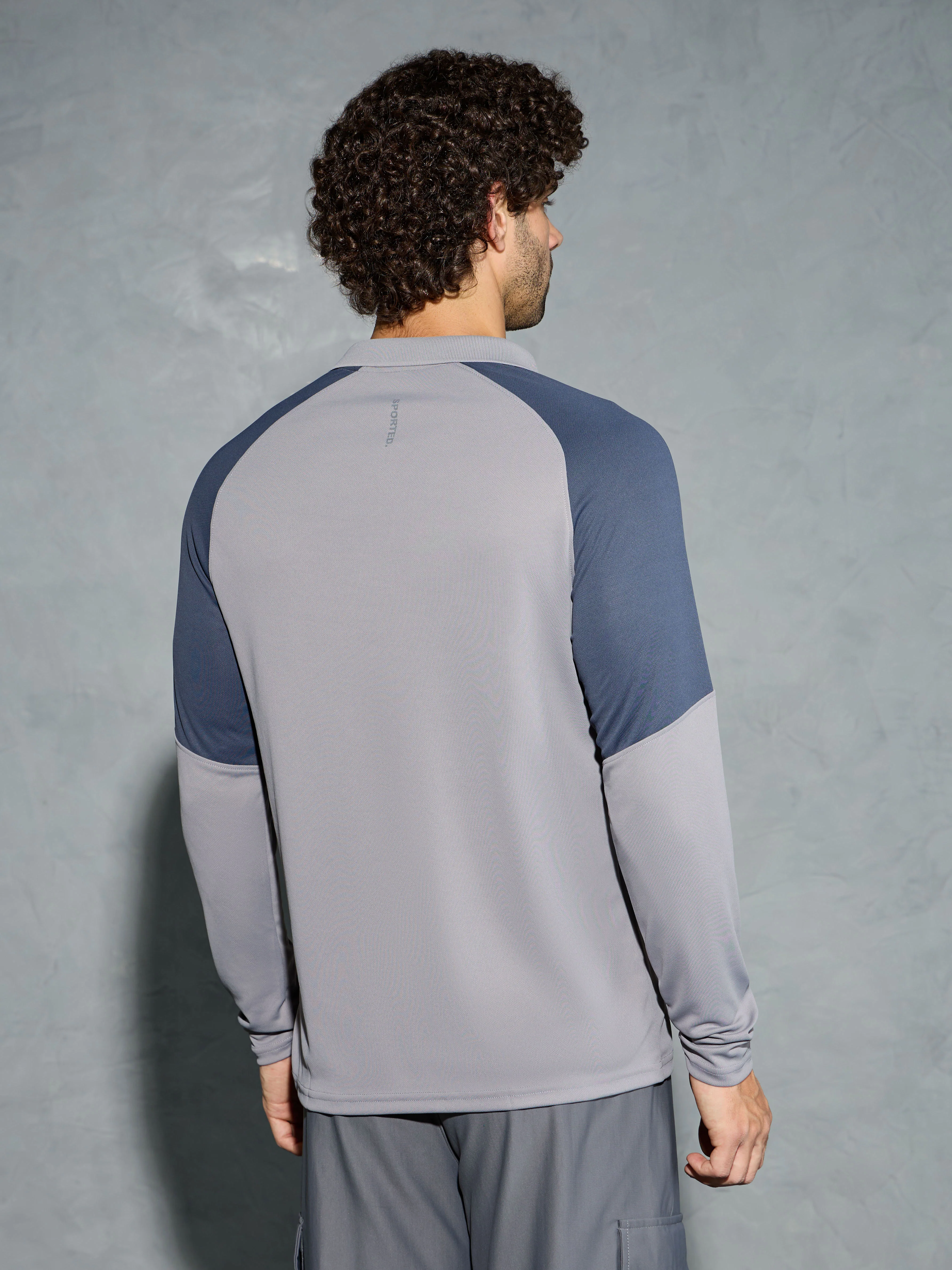 Men Colorblock Slim Fit Polo T-shirt with TECHNO COOL+ - Image 3
