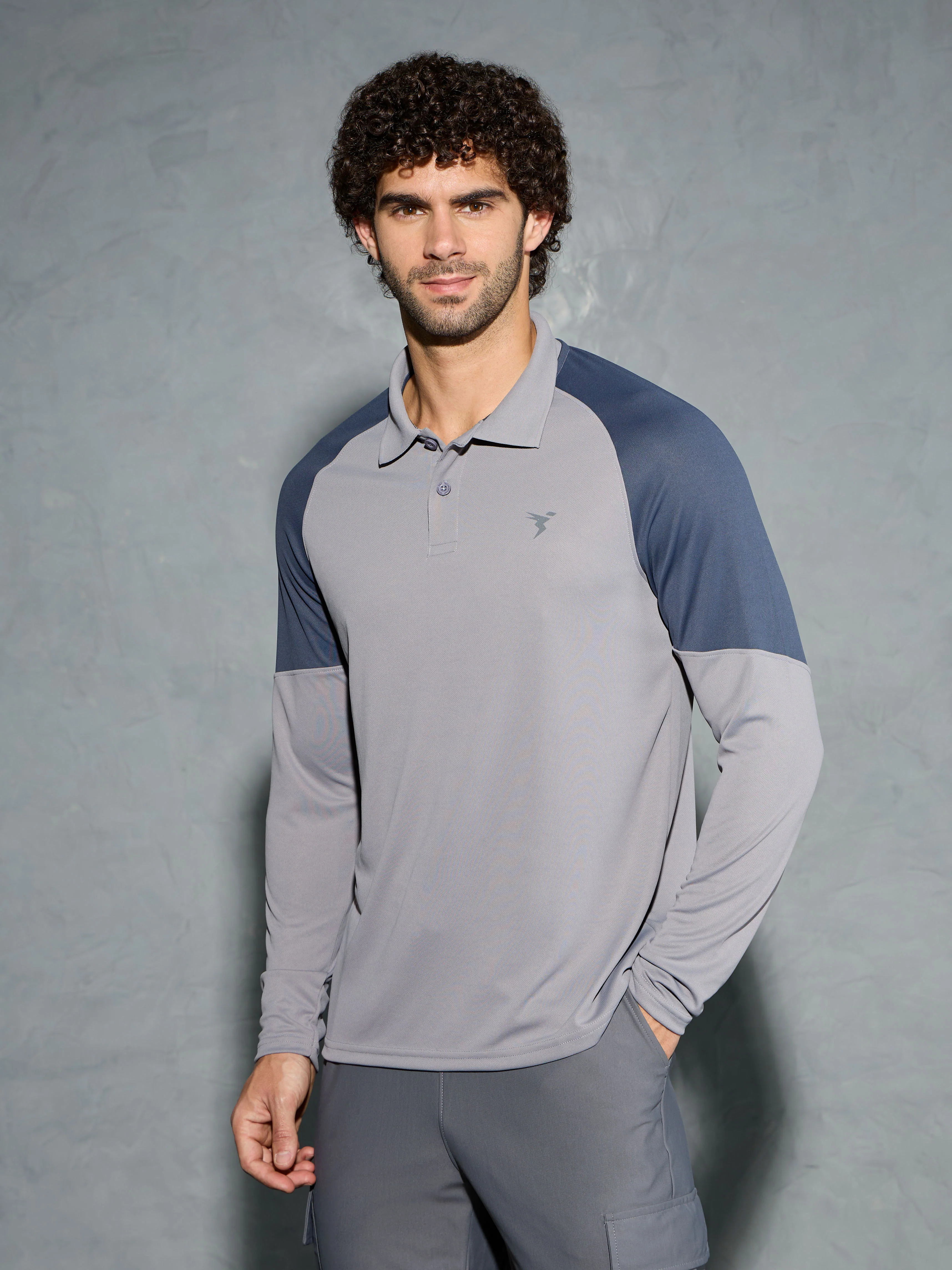 Men Colorblock Slim Fit Polo T-shirt with TECHNO COOL+ - Image 4