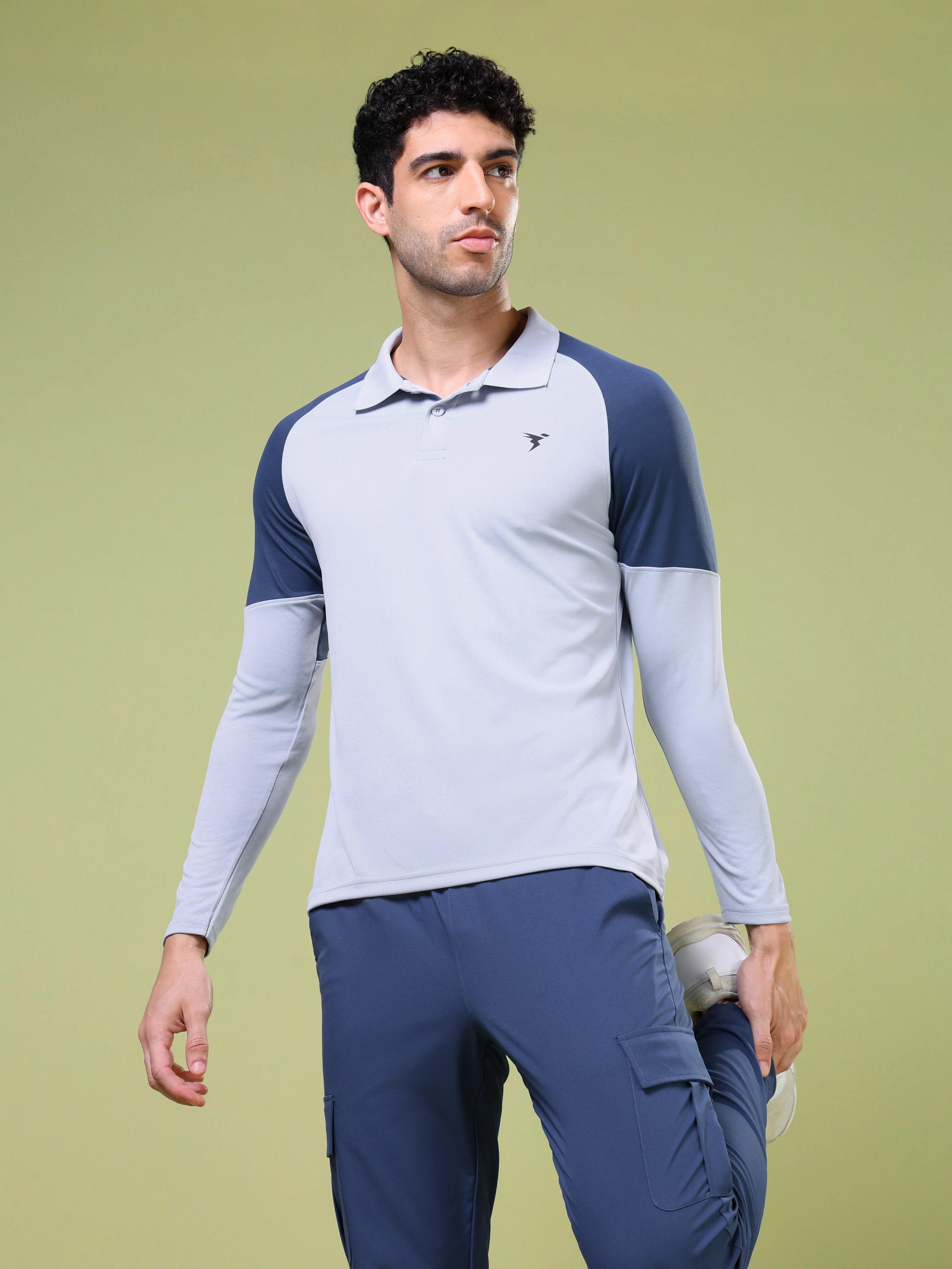 Men Colorblock Slim Fit Polo T-shirt with TECHNO COOL+ - Image 2