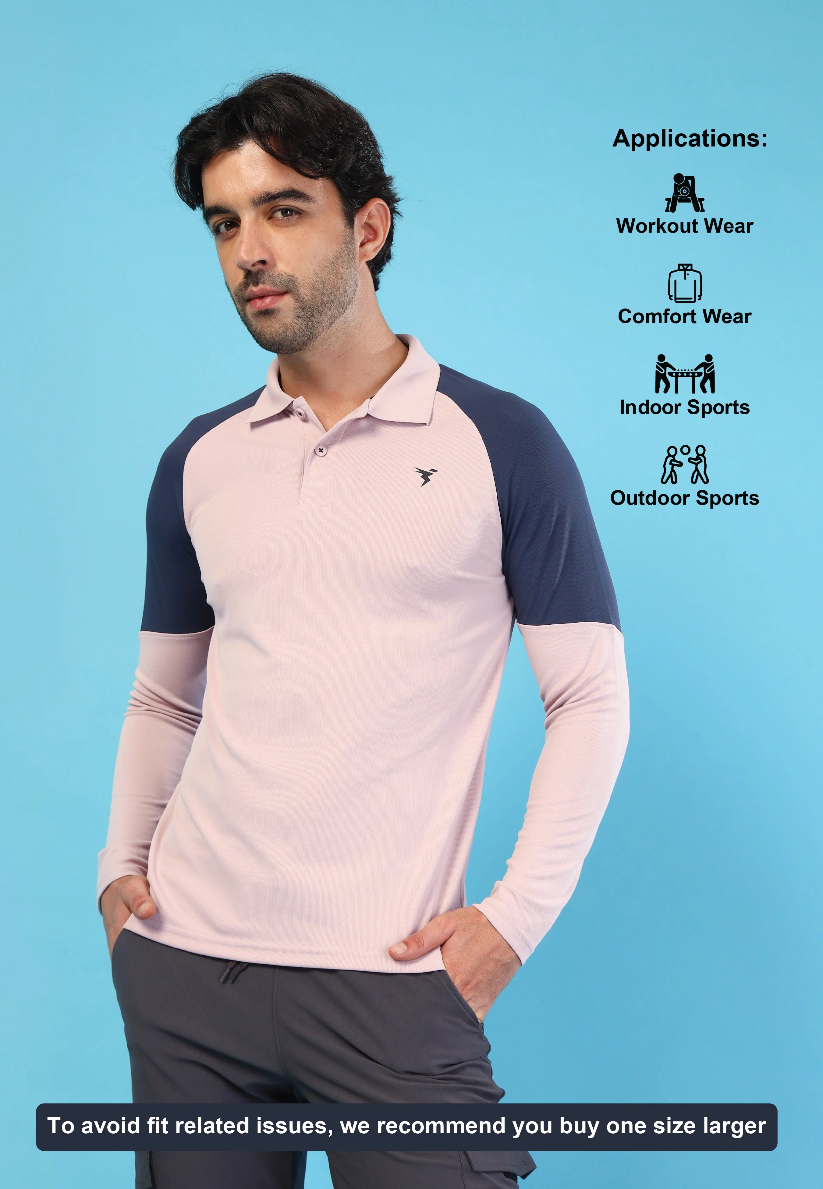 Men Colorblock Slim Fit Polo T-shirt with TECHNO COOL+ - Image 6