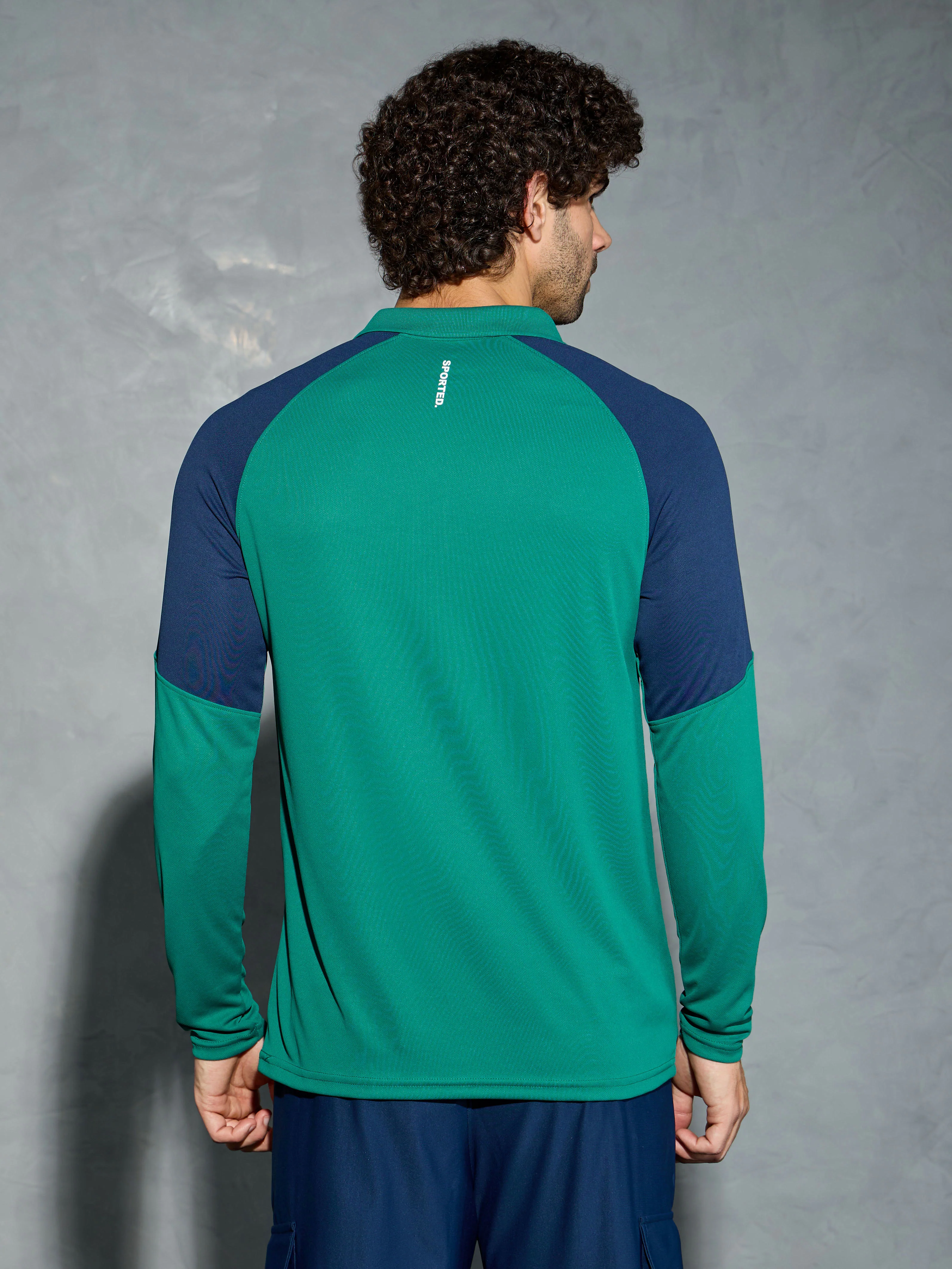 Men Colorblock Slim Fit Polo T-shirt with TECHNO COOL+ - Image 3