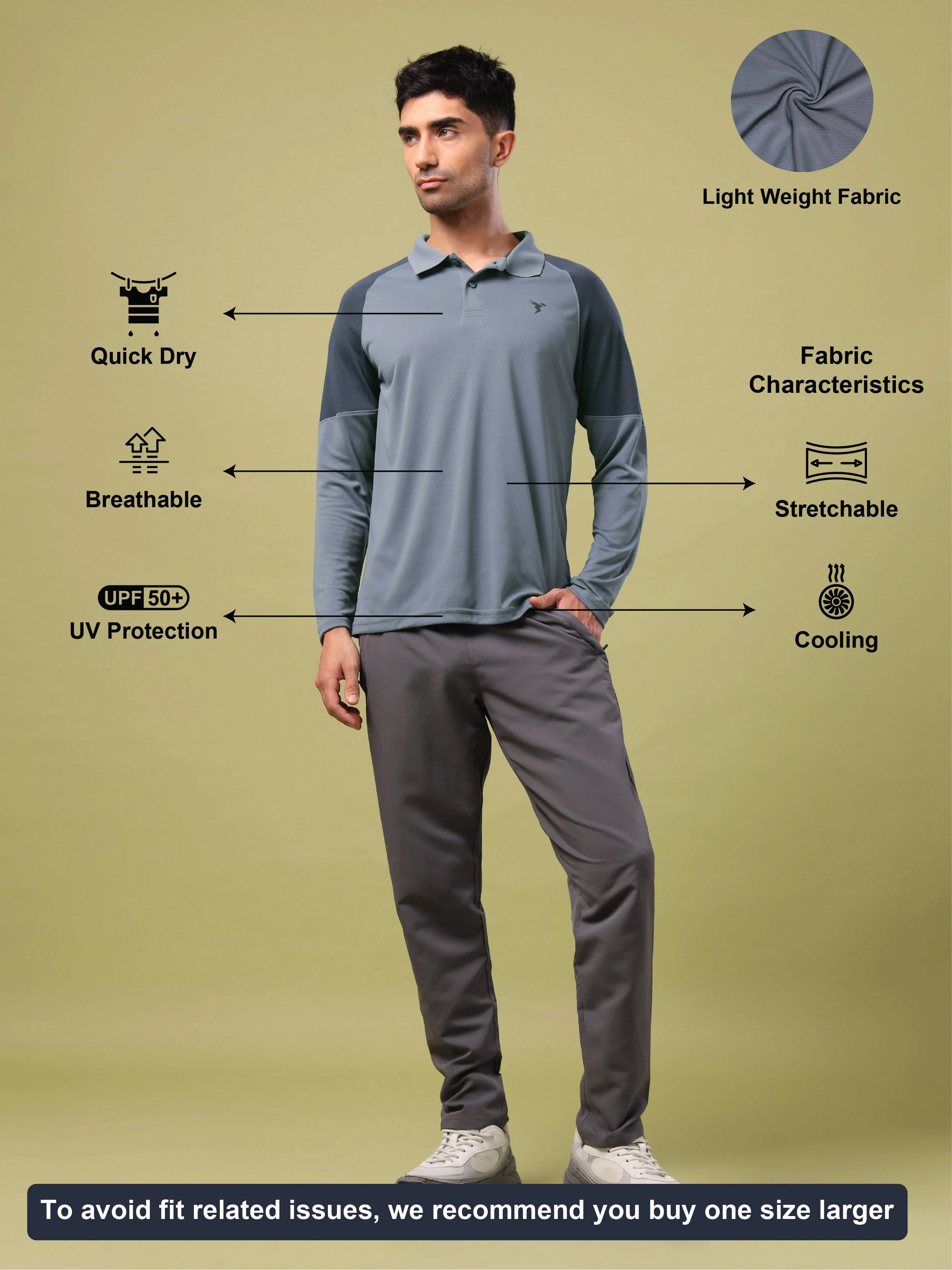 Men Colorblock Slim Fit Polo T-shirt with TECHNO COOL+ - Image 4