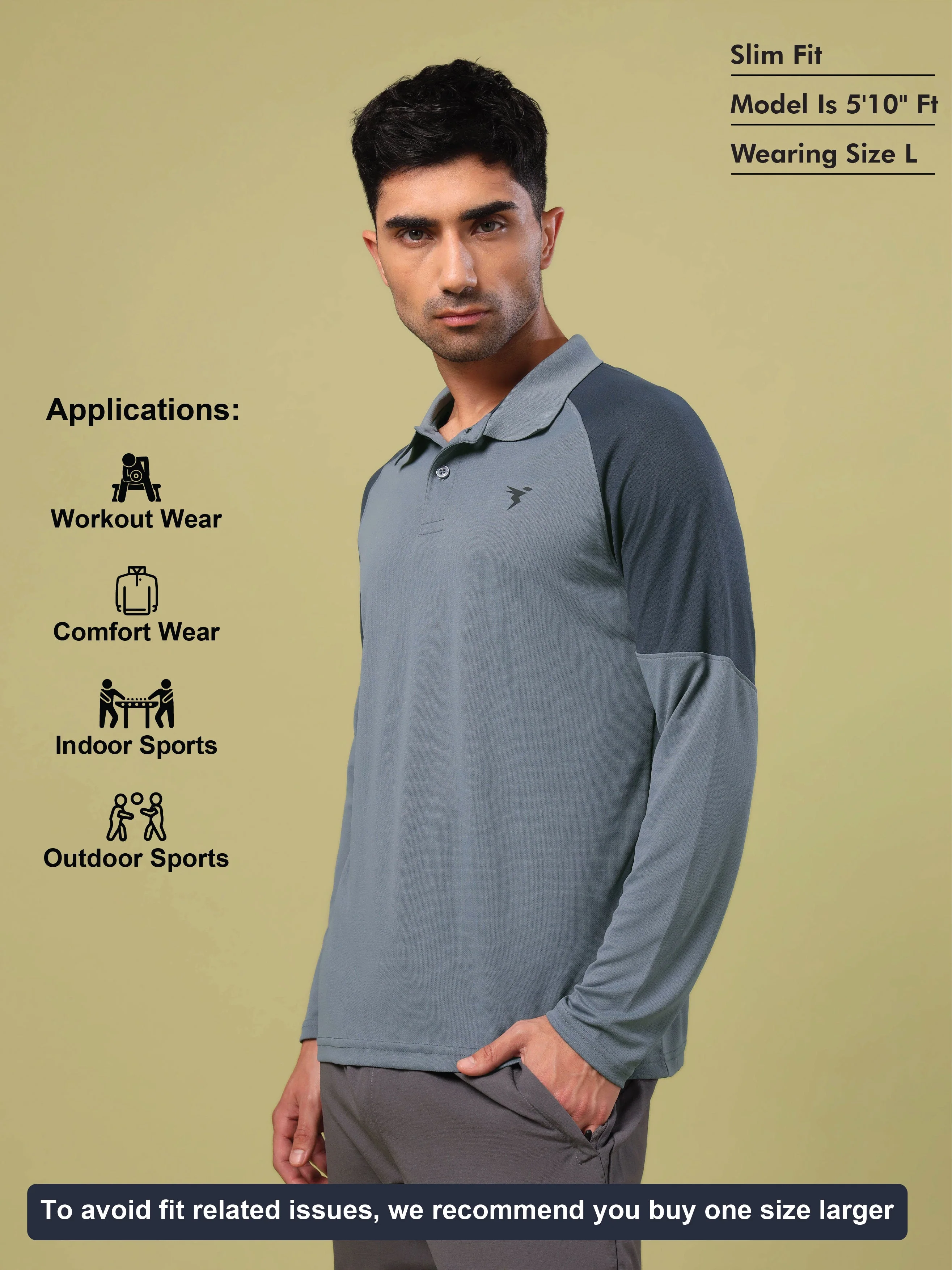 Men Colorblock Slim Fit Polo T-shirt with TECHNO COOL+ - Image 5
