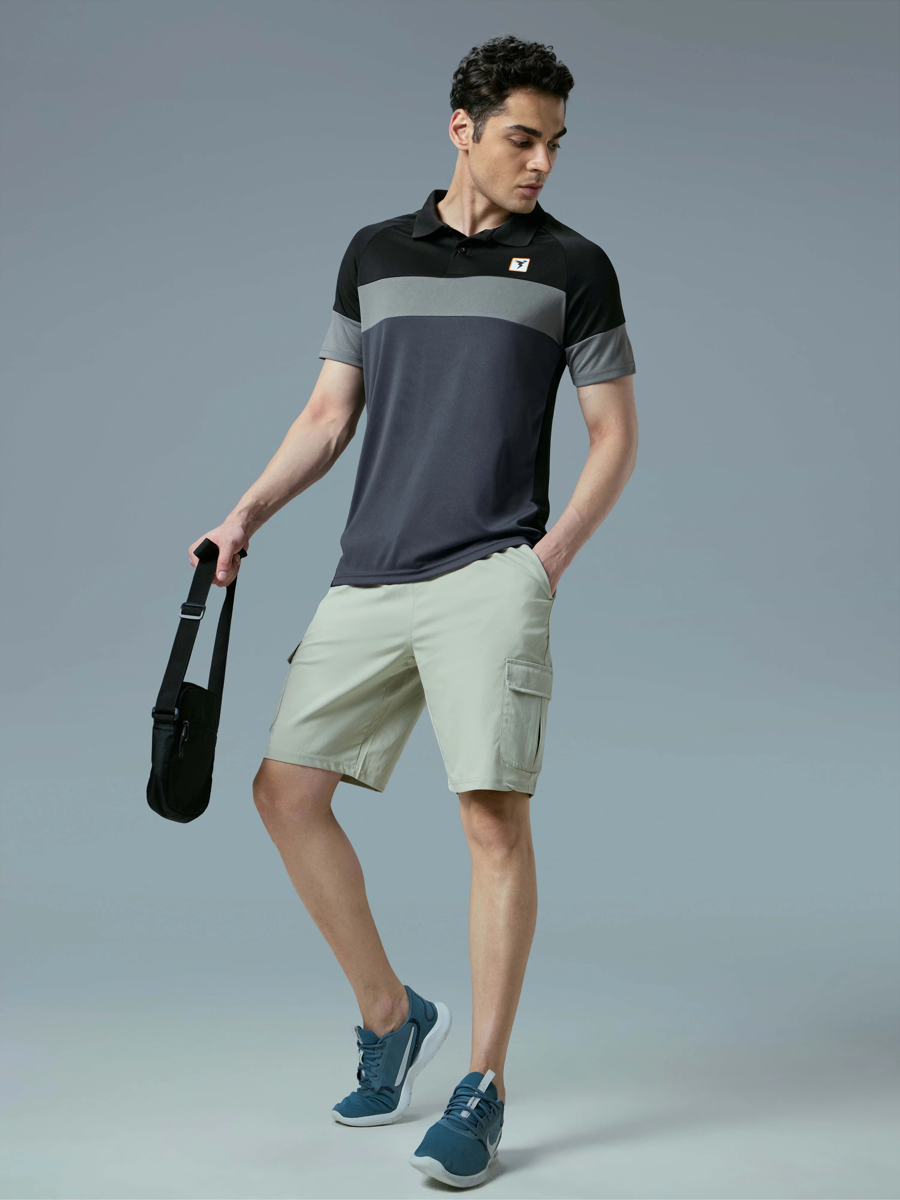 Men Colorblock Slim Fit Polo T-shirt with TECHNO COOL+ - Image 5