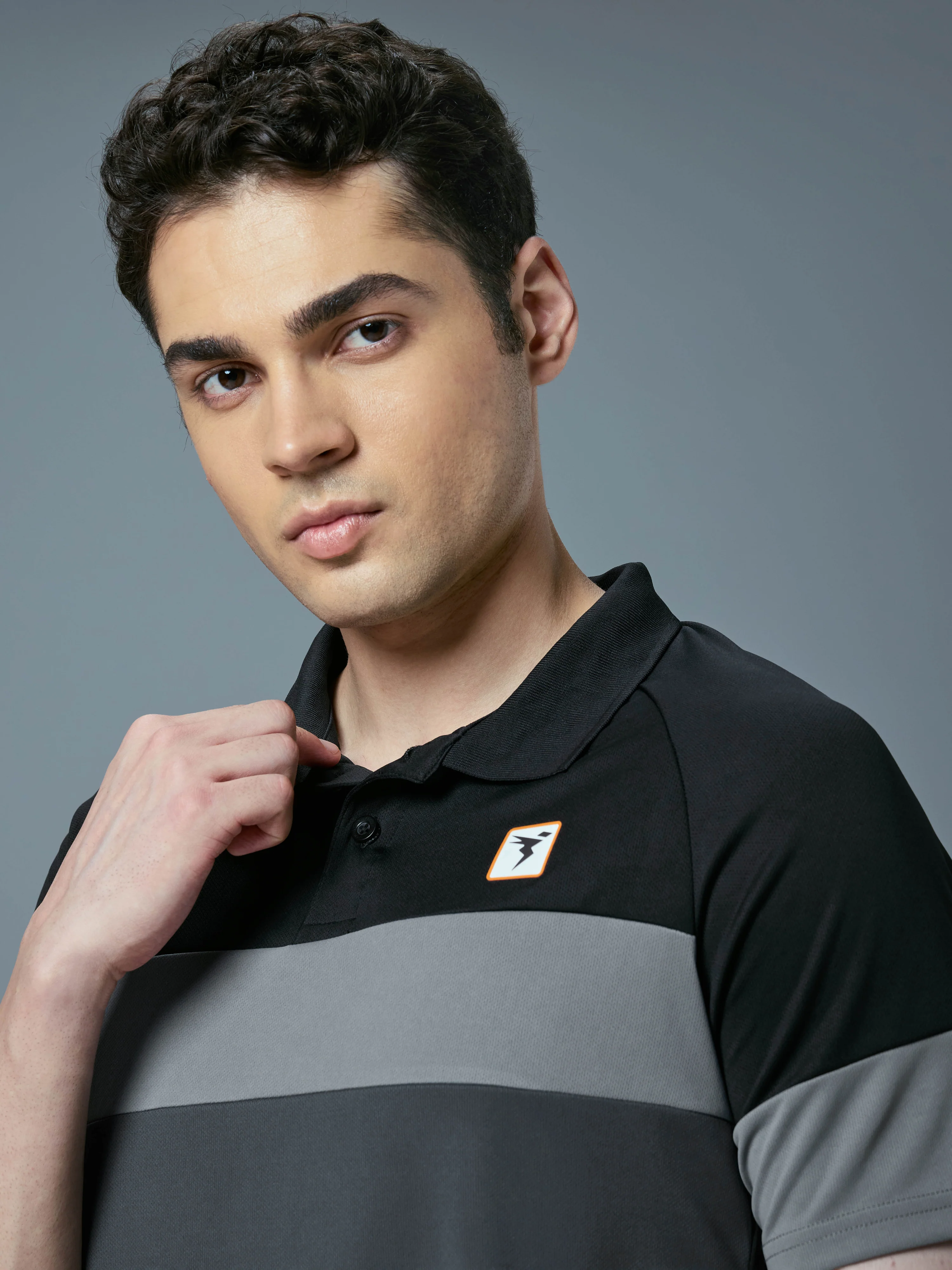 Men Colorblock Slim Fit Polo T-shirt with TECHNO COOL+ - Image 6