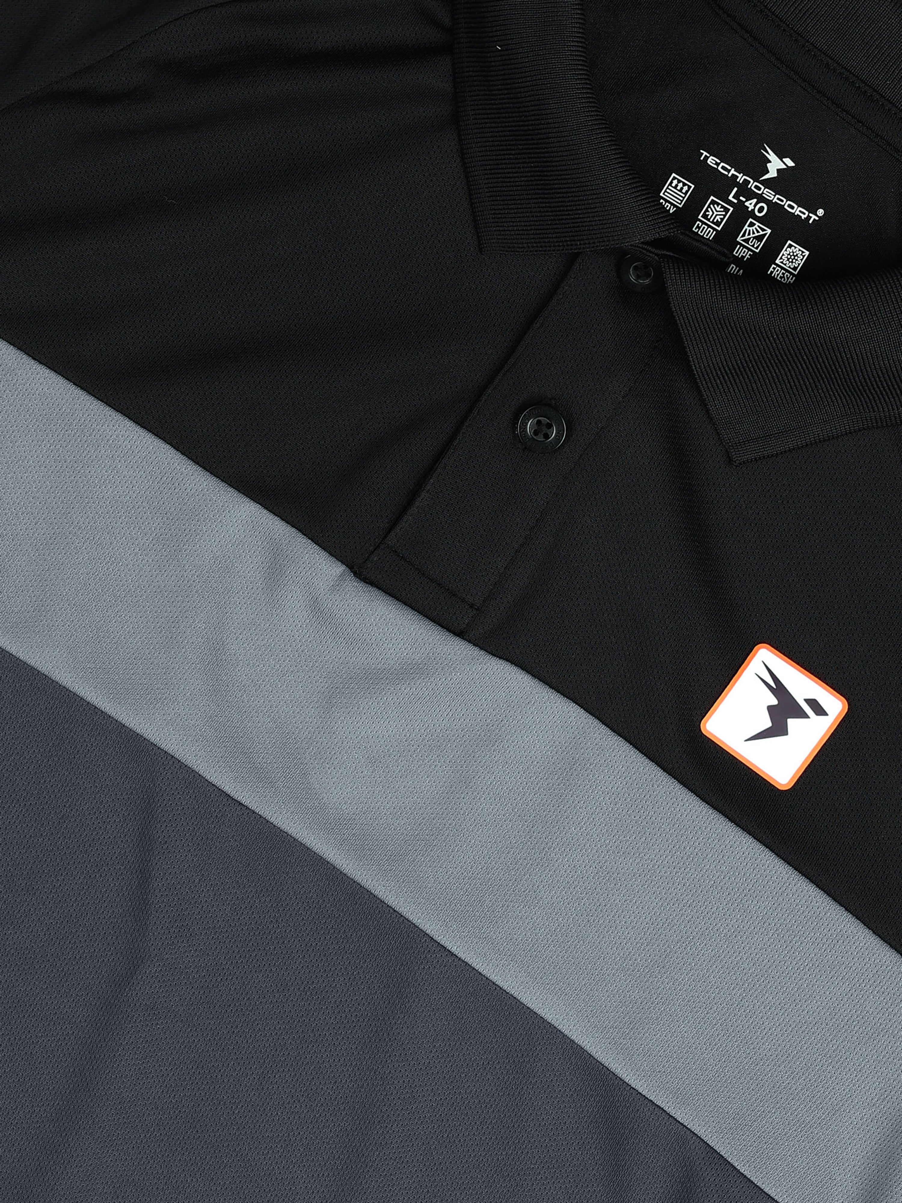 Men Colorblock Slim Fit Polo T-shirt with TECHNO COOL+ - Image 7
