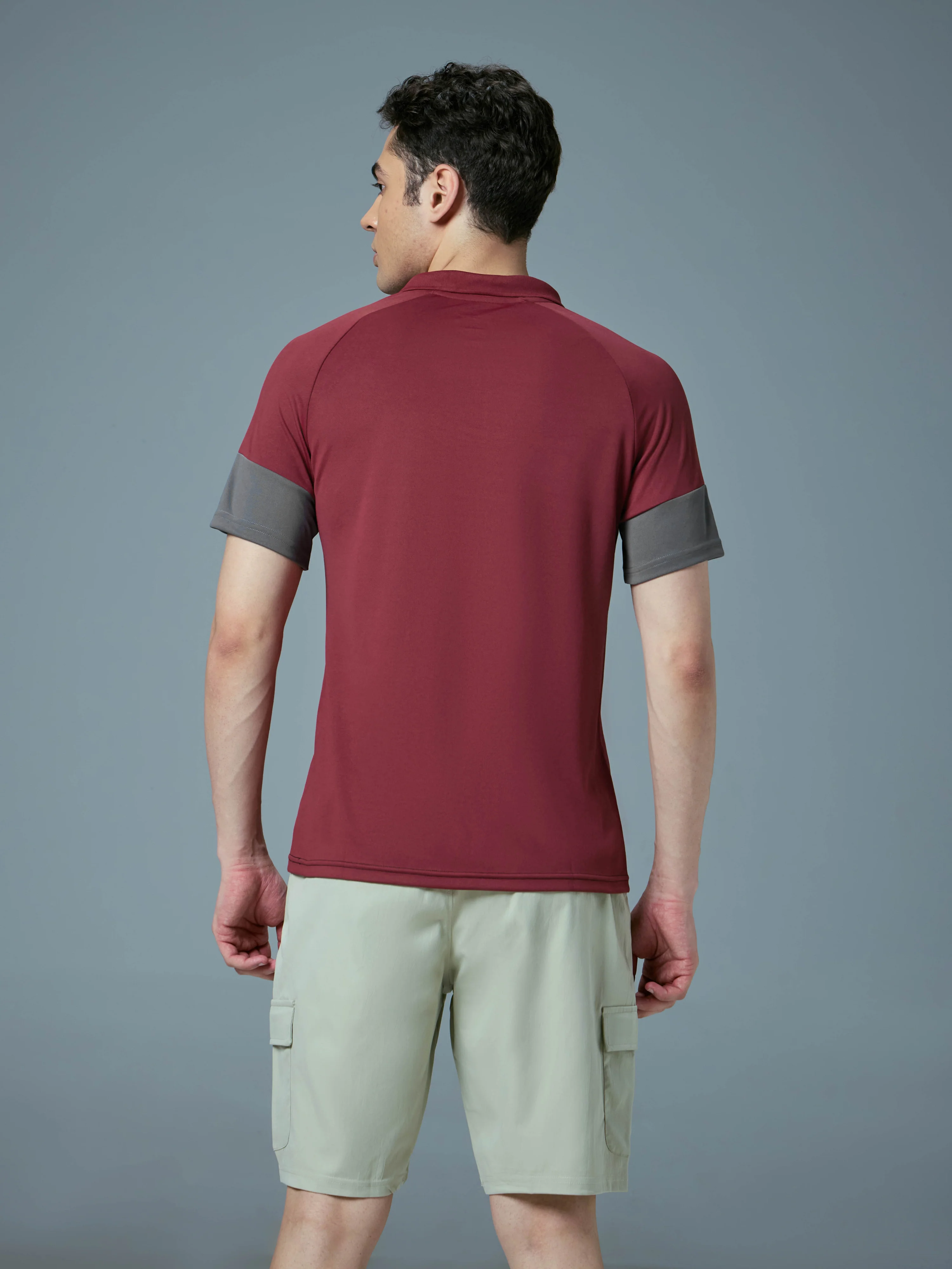 Men Colorblock Slim Fit Polo T-shirt with TECHNO COOL+ - Image 3
