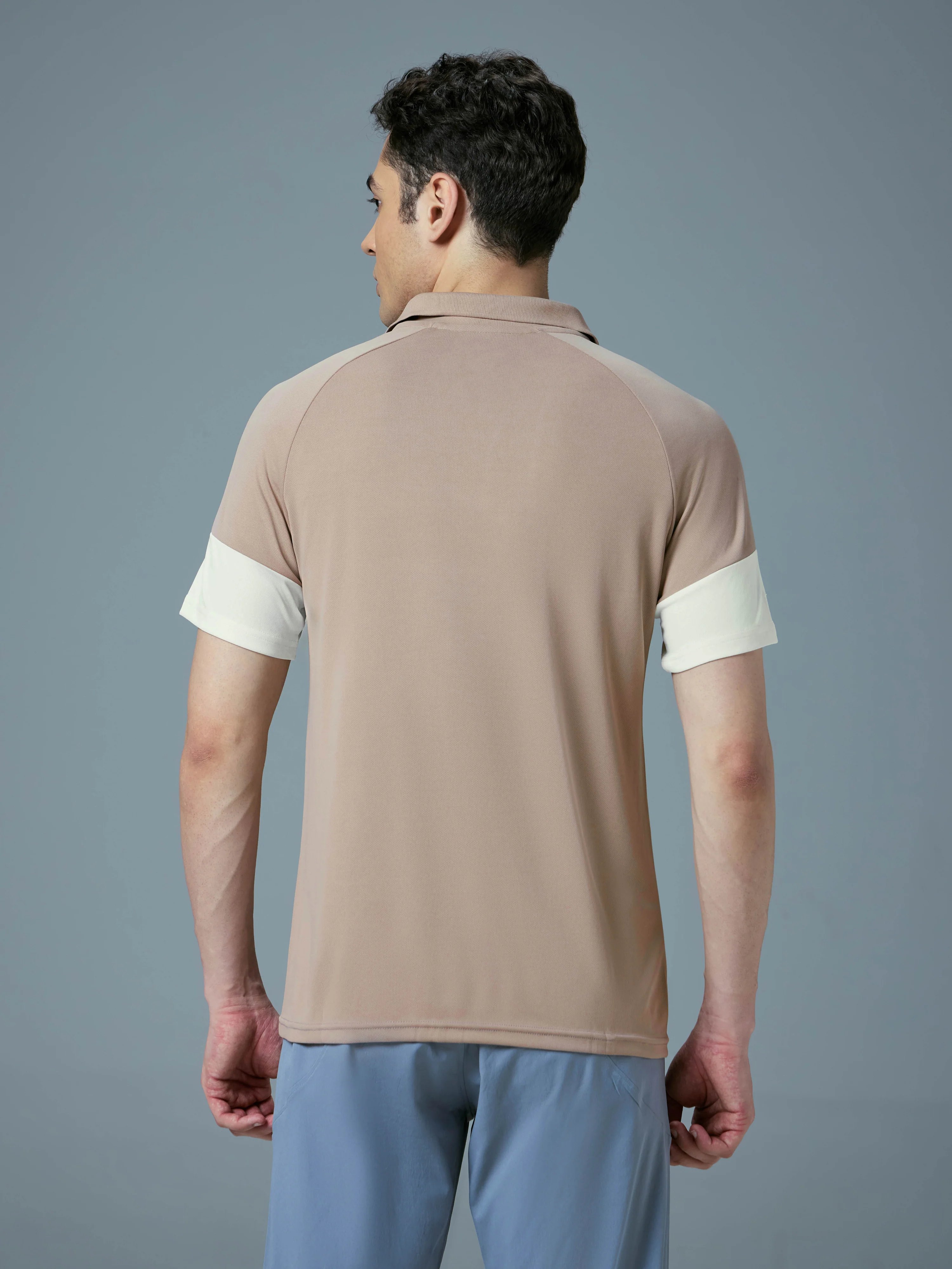 Men Colorblock Slim Fit Polo T-shirt with TECHNO COOL+ - Image 3