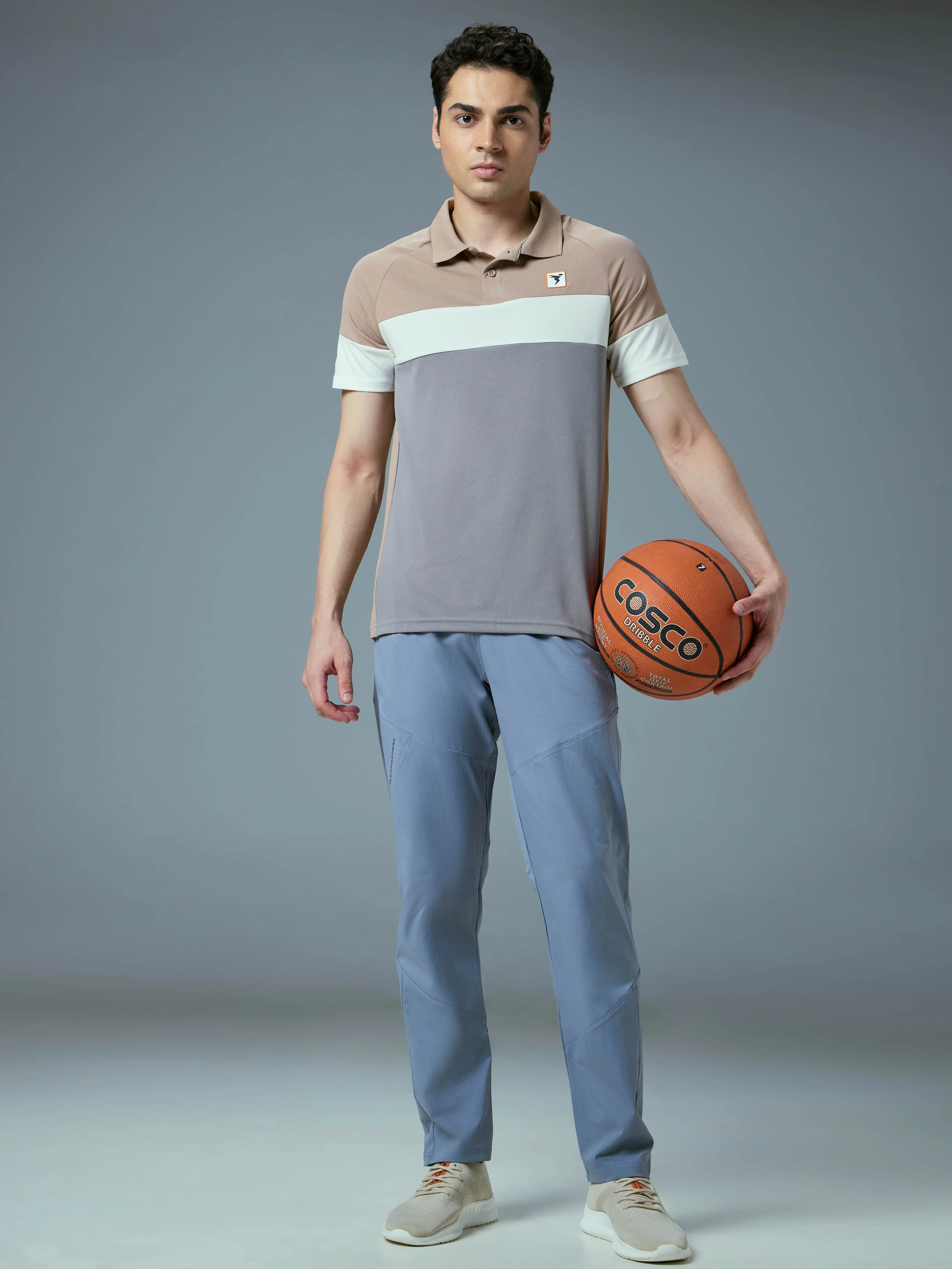 Men Colorblock Slim Fit Polo T-shirt with TECHNO COOL+ - Image 5