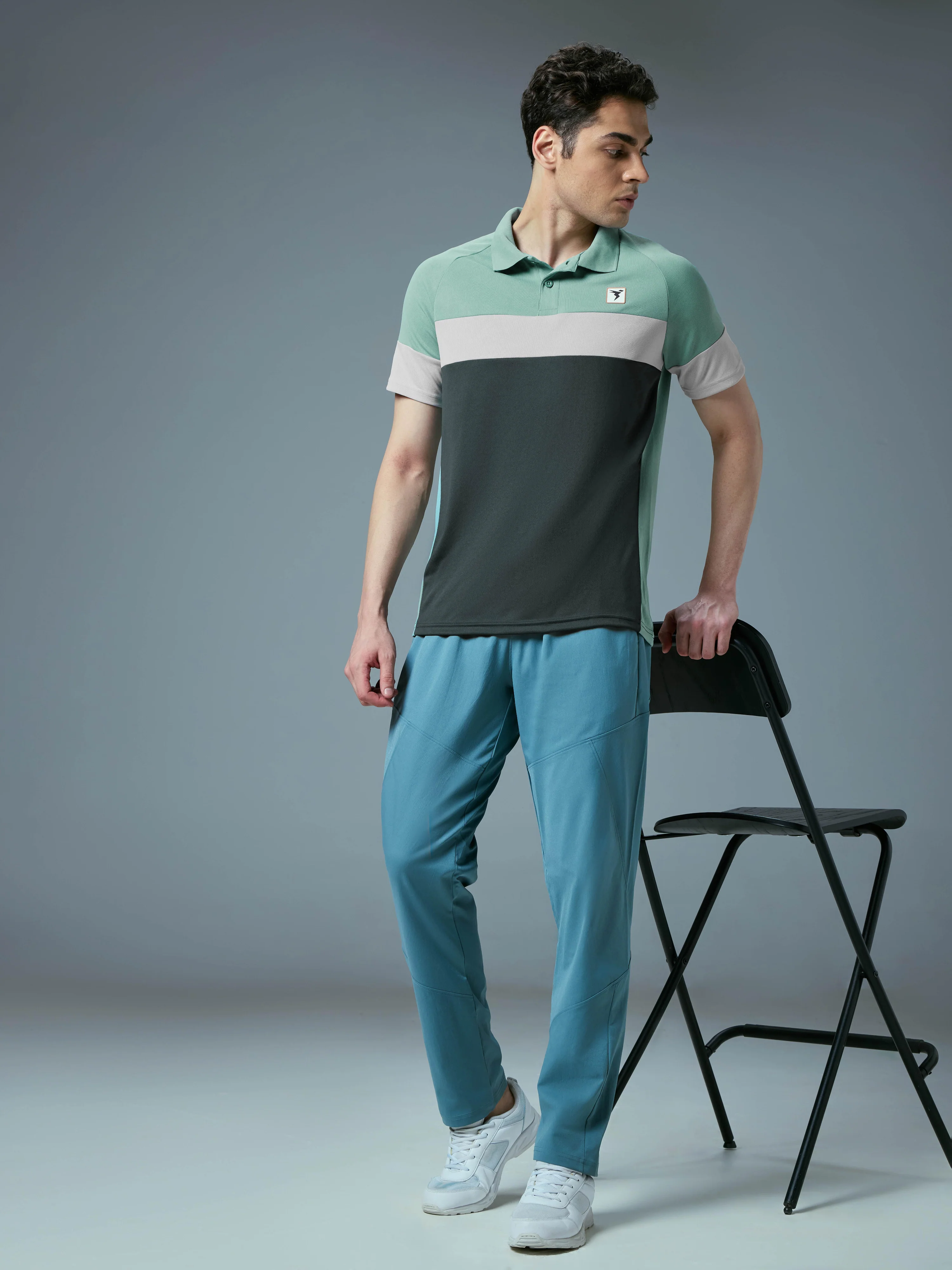 Men Colorblock Slim Fit Polo T-shirt with TECHNO COOL+ - Image 5