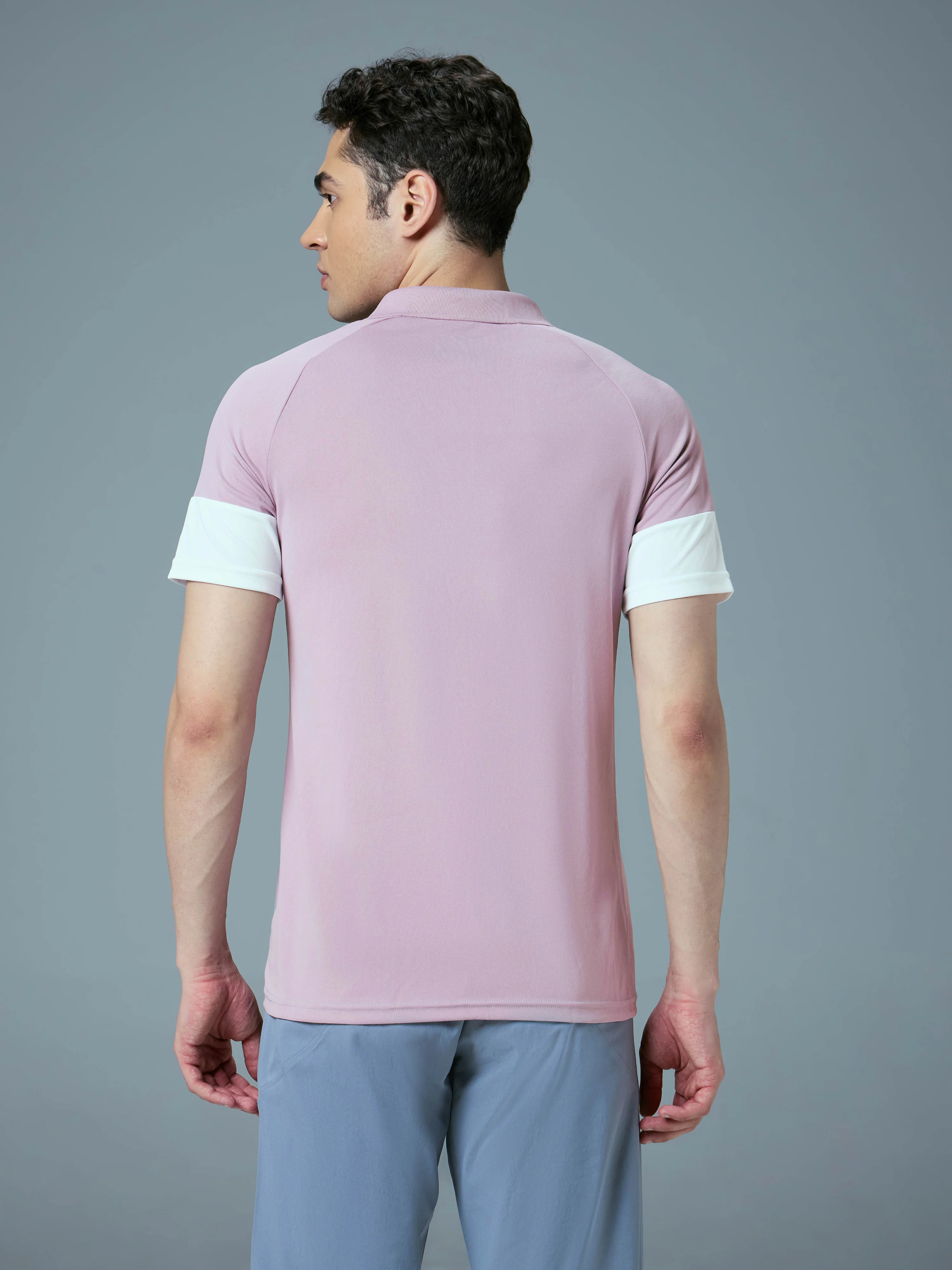Men Colorblock Slim Fit Polo T-shirt with TECHNO COOL+ - Image 3