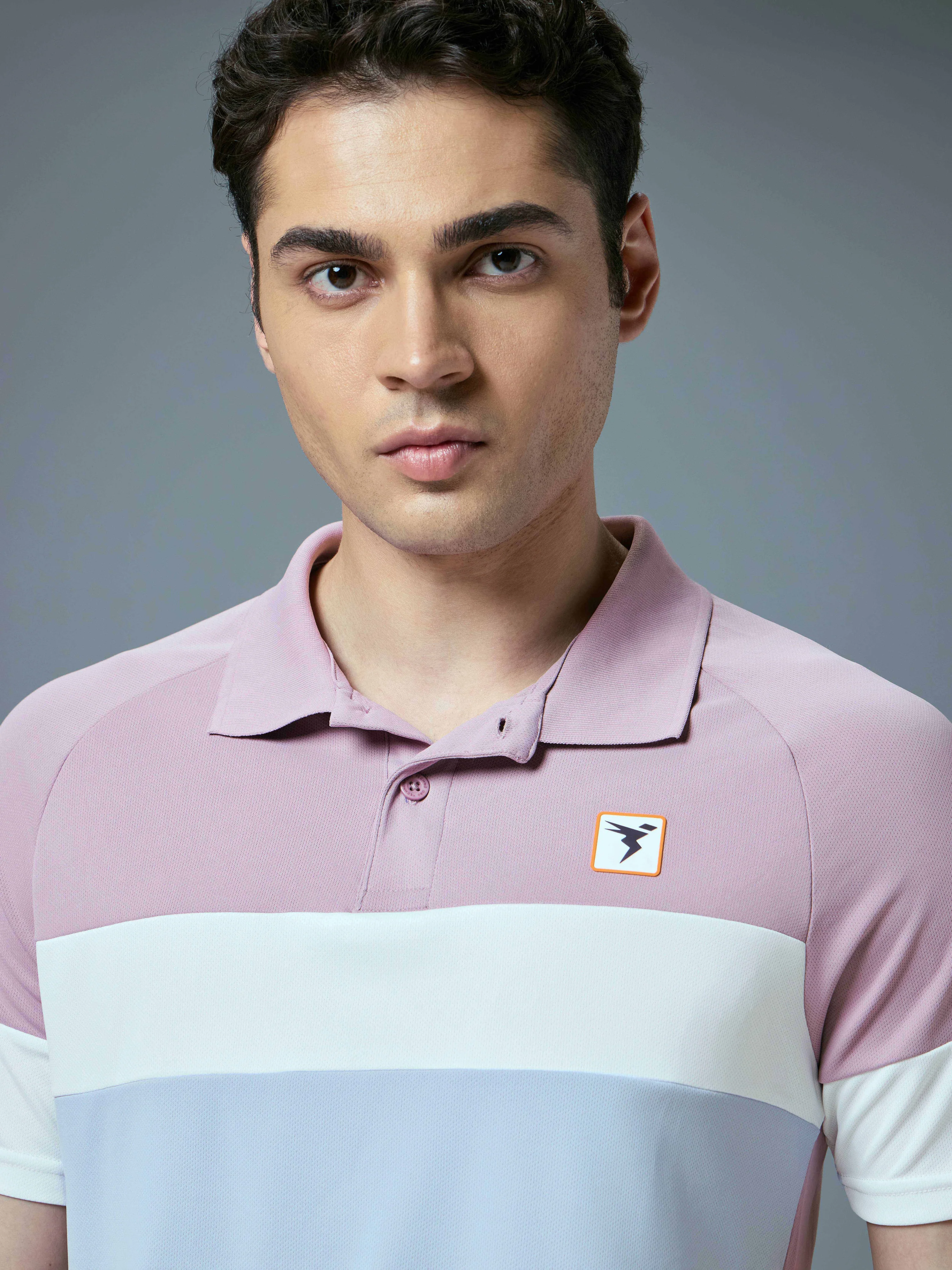 Men Colorblock Slim Fit Polo T-shirt with TECHNO COOL+ - Image 6