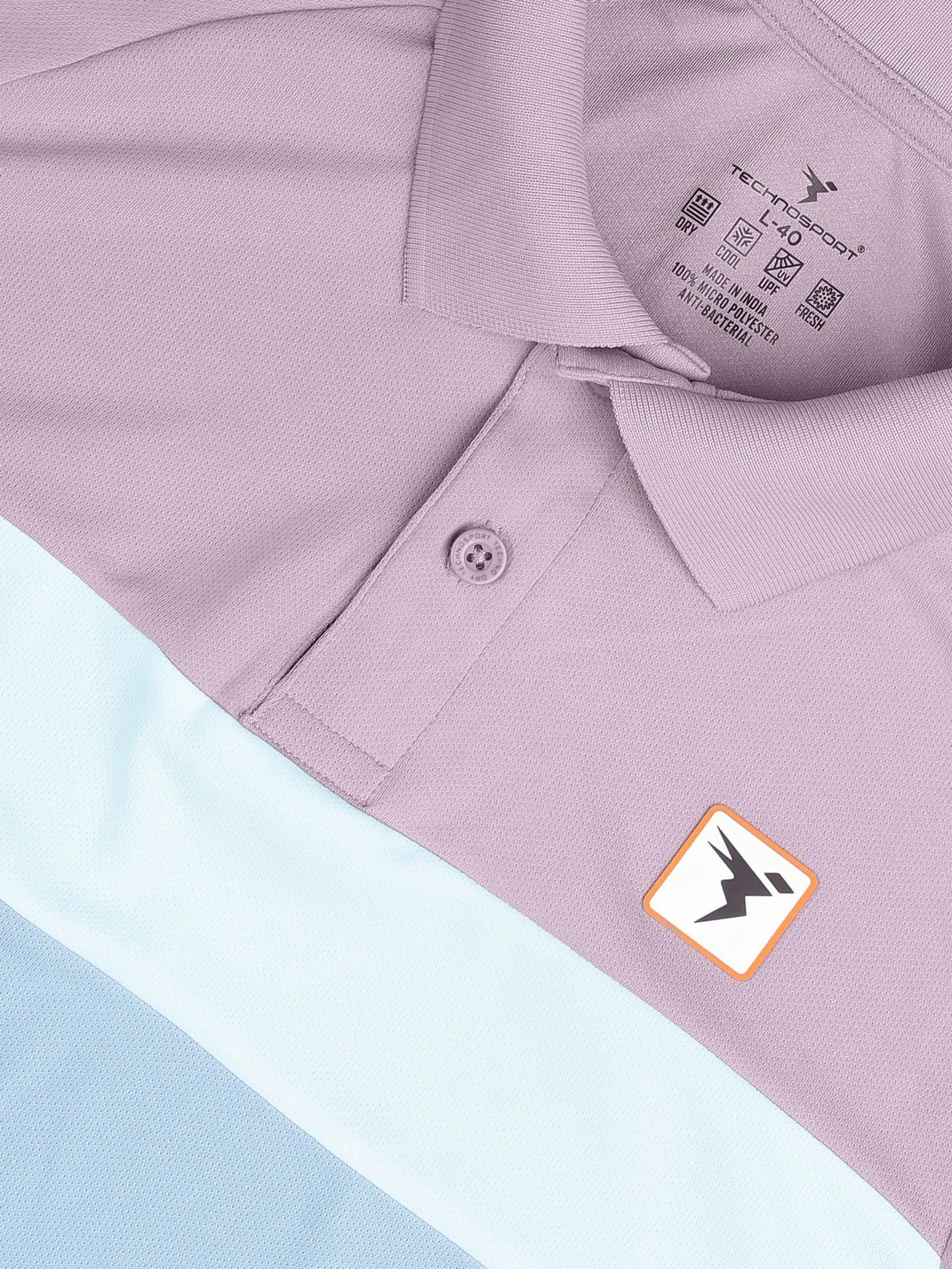 Men Colorblock Slim Fit Polo T-shirt with TECHNO COOL+ - Image 7
