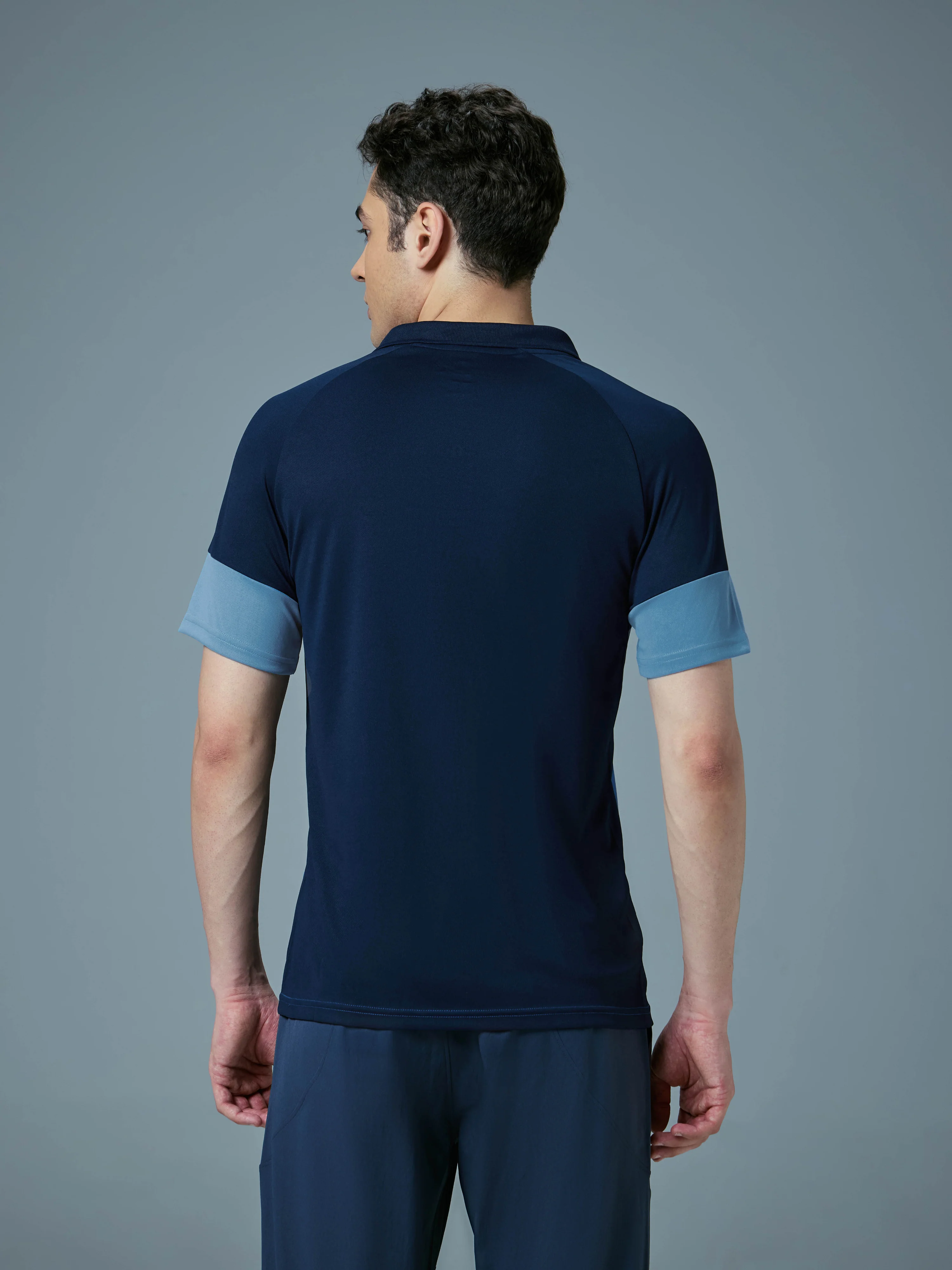 Men Colorblock Slim Fit Polo T-shirt with TECHNO COOL+ - Image 3