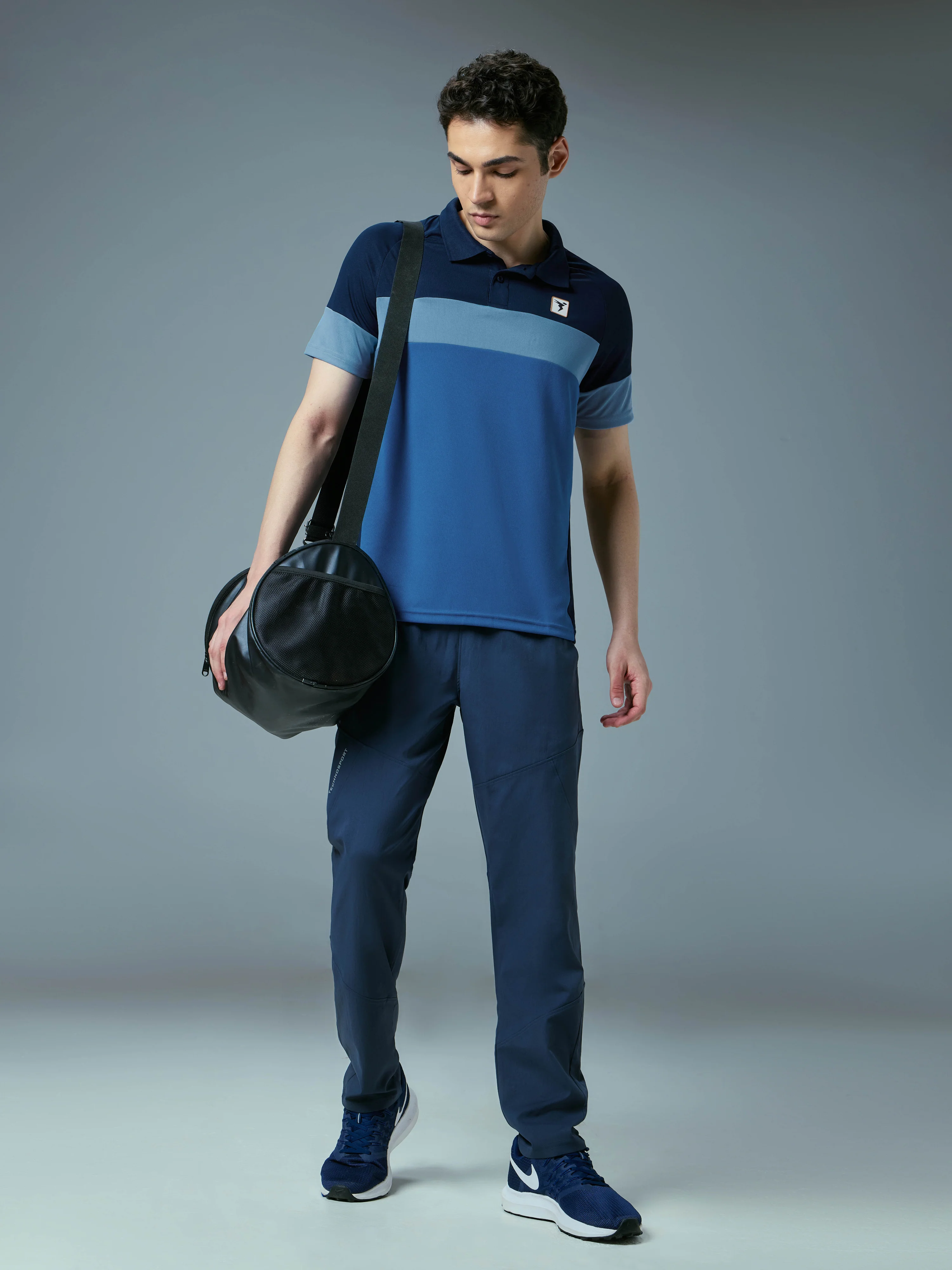 Men Colorblock Slim Fit Polo T-shirt with TECHNO COOL+ - Image 5