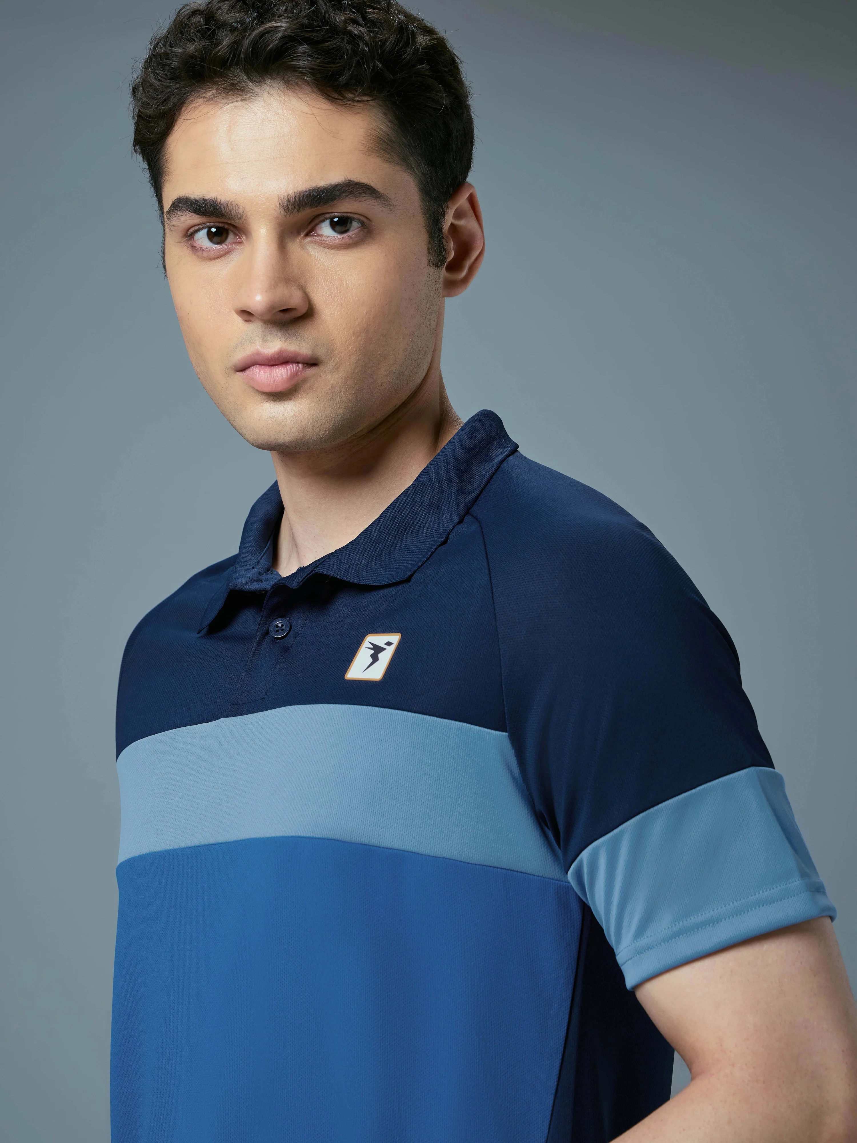Men Colorblock Slim Fit Polo T-shirt with TECHNO COOL+ - Image 6