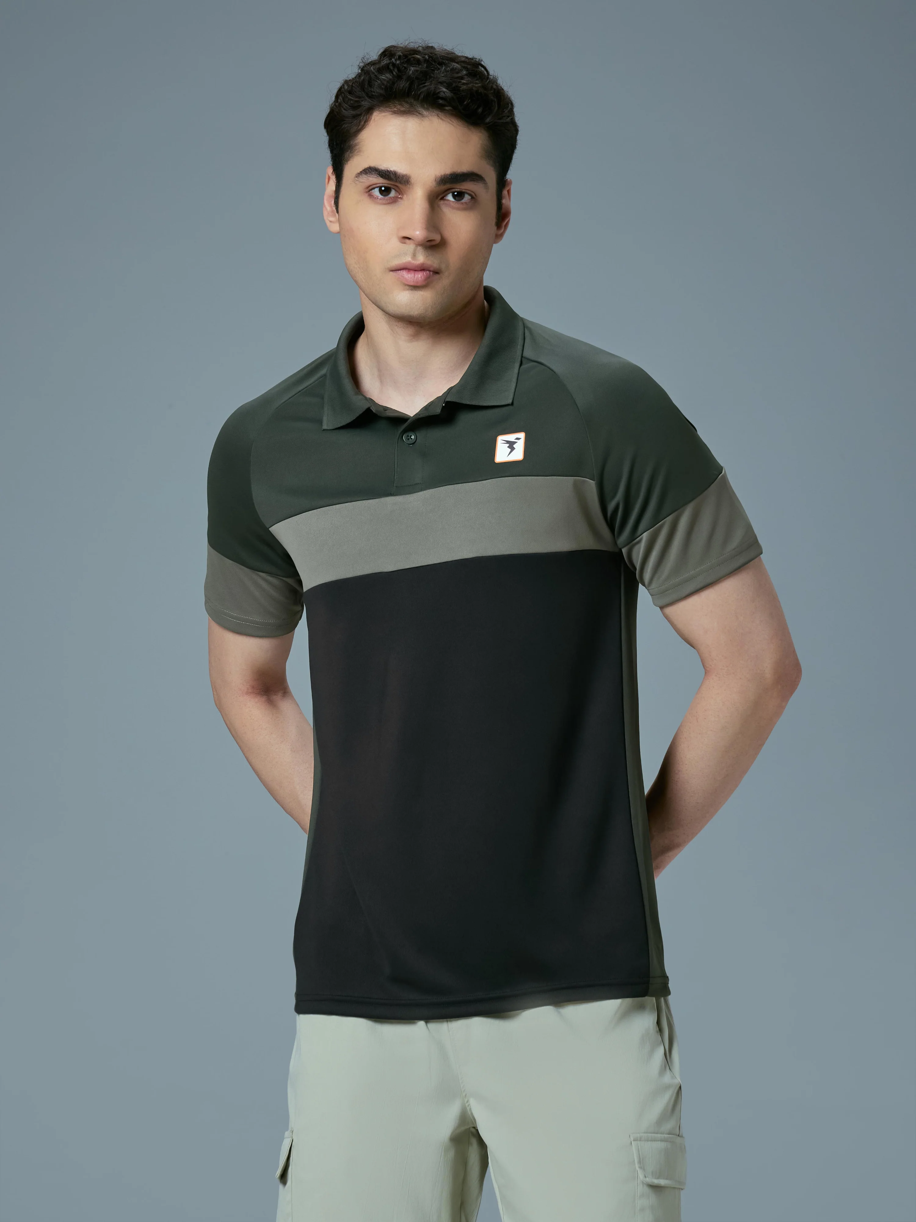 Men Colorblock Slim Fit Polo T-shirt with TECHNO COOL+ - Image 2