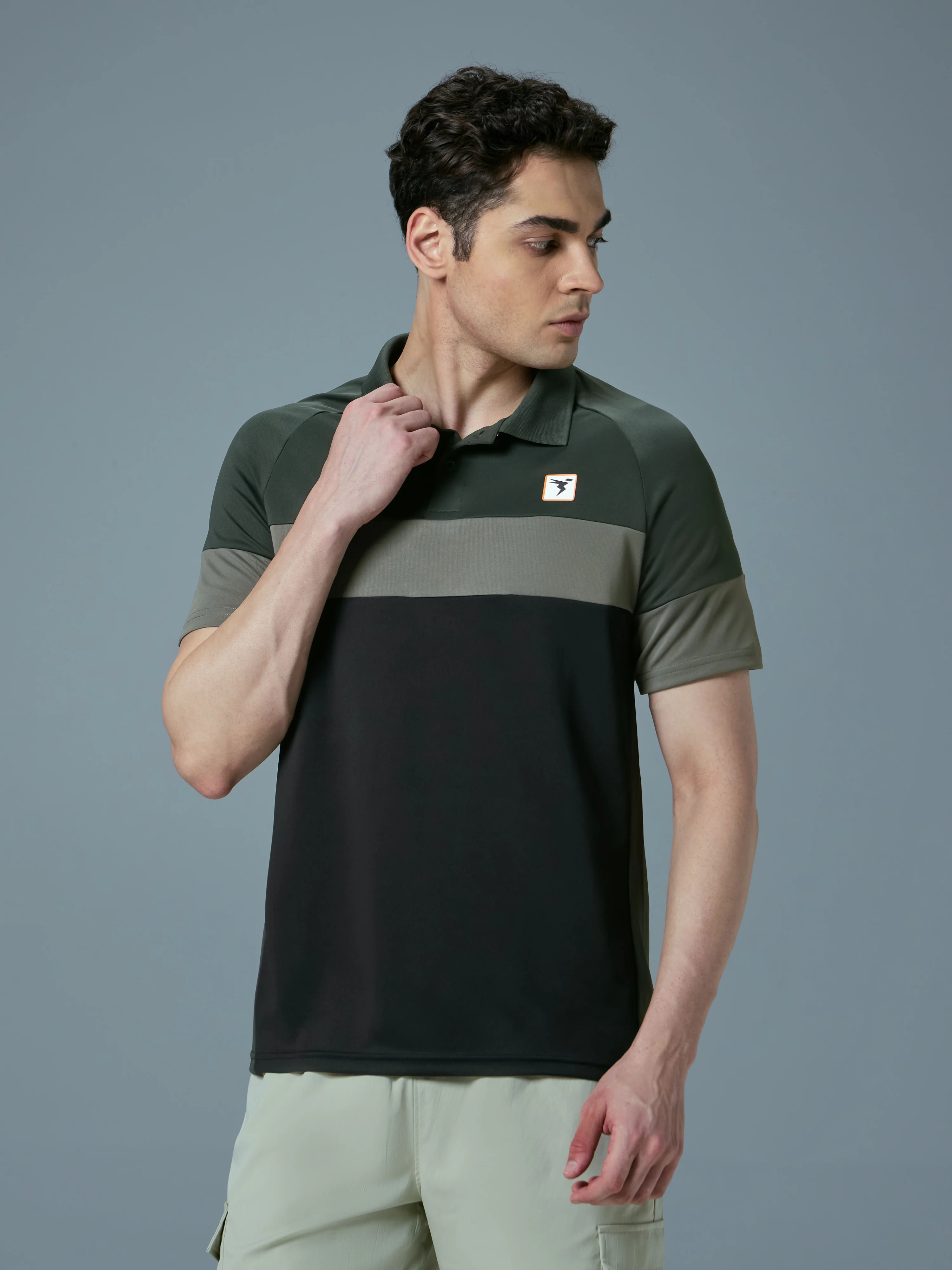 Men Colorblock Slim Fit Polo T-shirt with TECHNO COOL+ - Image 4