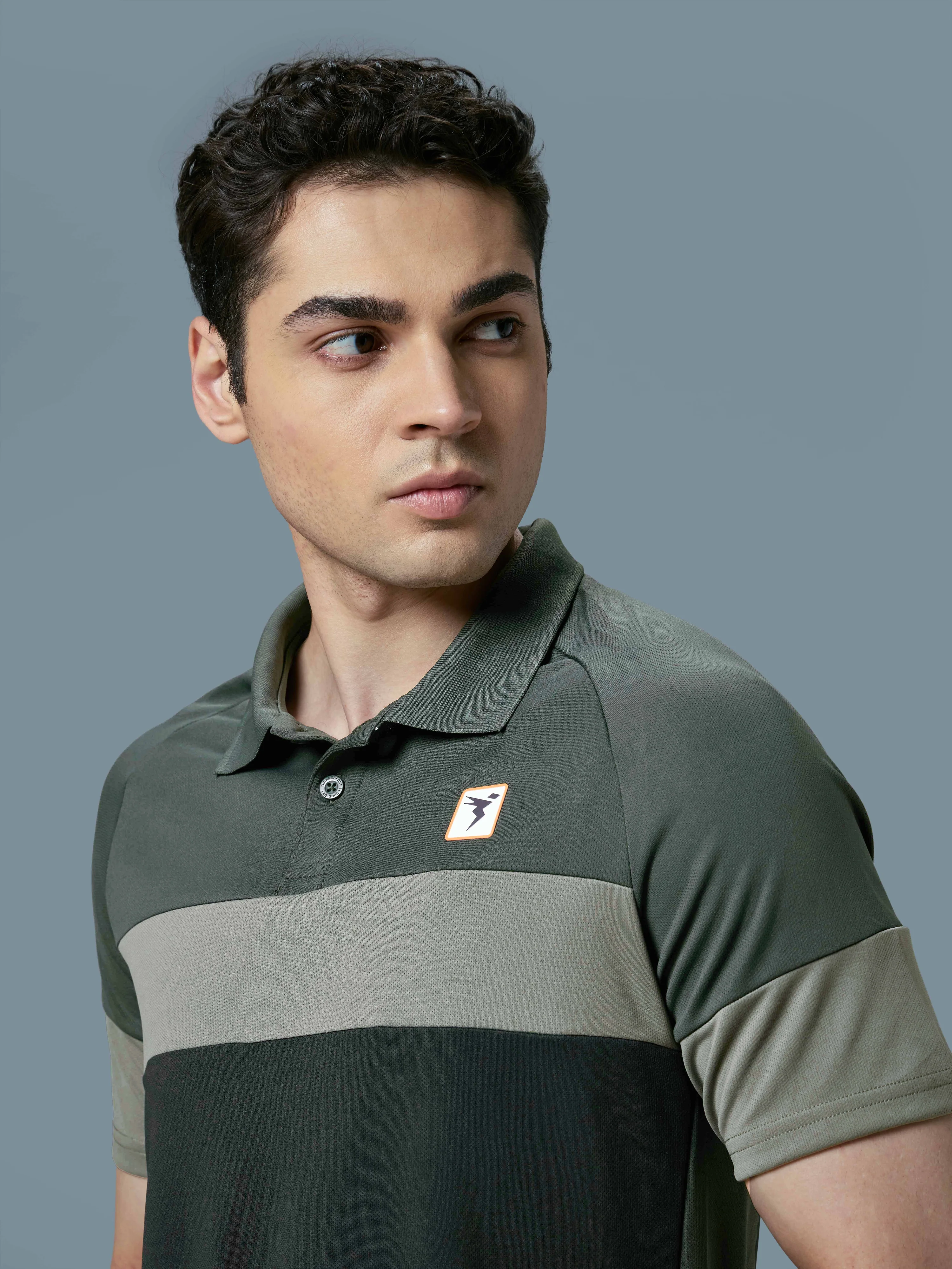 Men Colorblock Slim Fit Polo T-shirt with TECHNO COOL+ - Image 6
