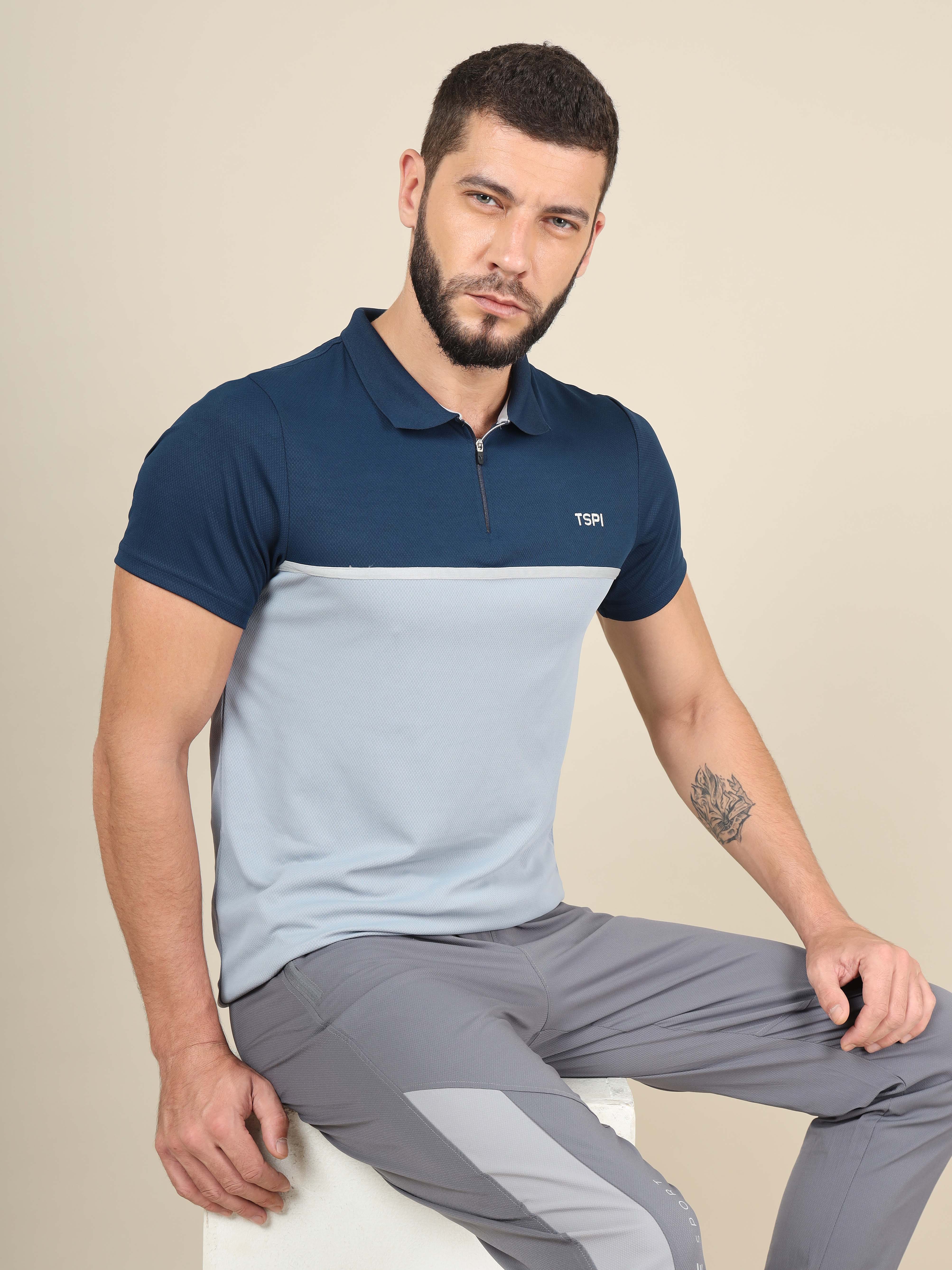 Men Colorblock Slim Fit Polo T-shirt with TECHNO COOL+ (Pack of 2) - Image 2