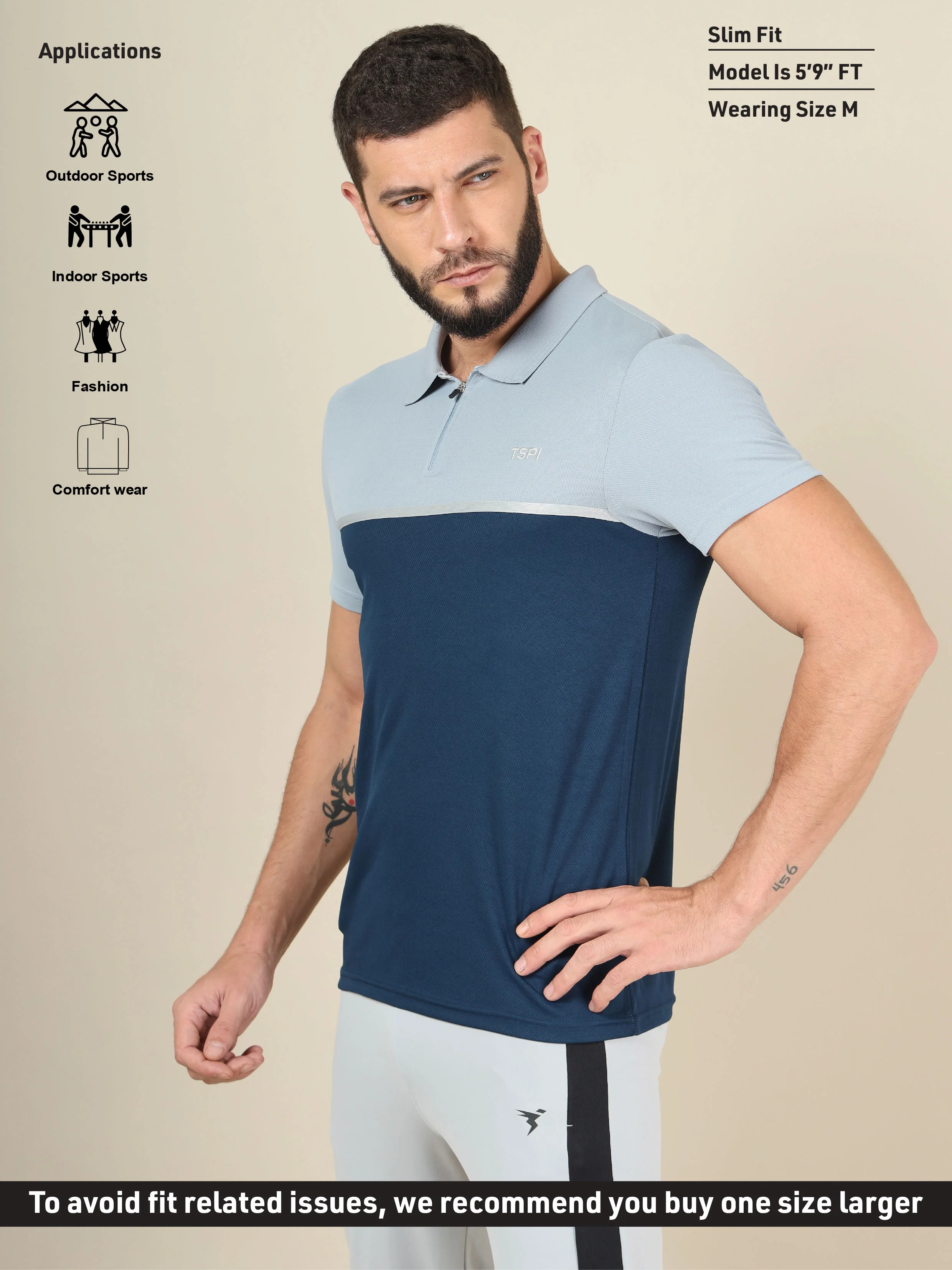 Men Colorblock Slim Fit Polo T-shirt with TECHNO COOL+ (Pack of 2) - Image 4