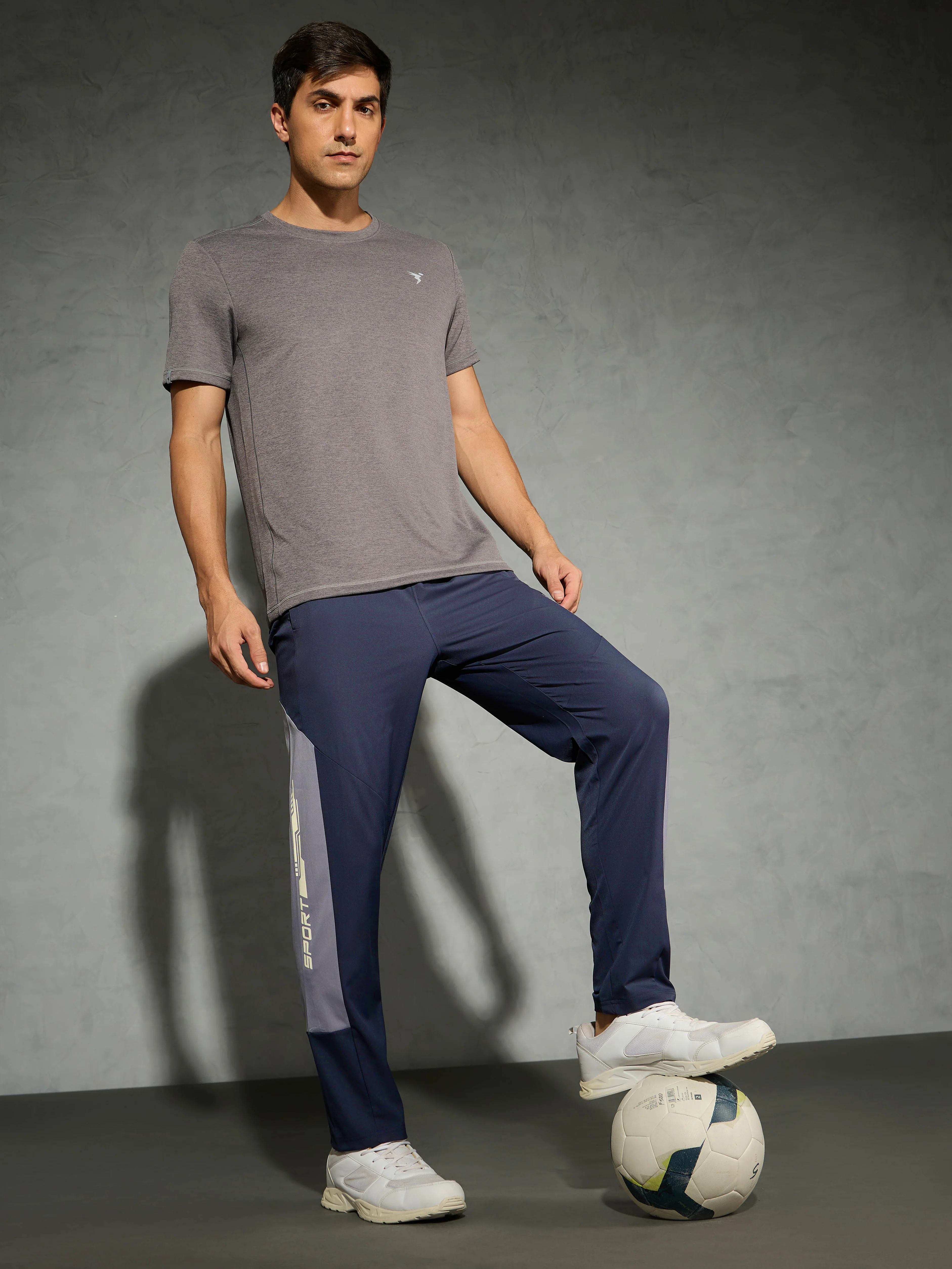 Men Colorblock Slim Fit Trackpants with TS FLEXI - Image 3