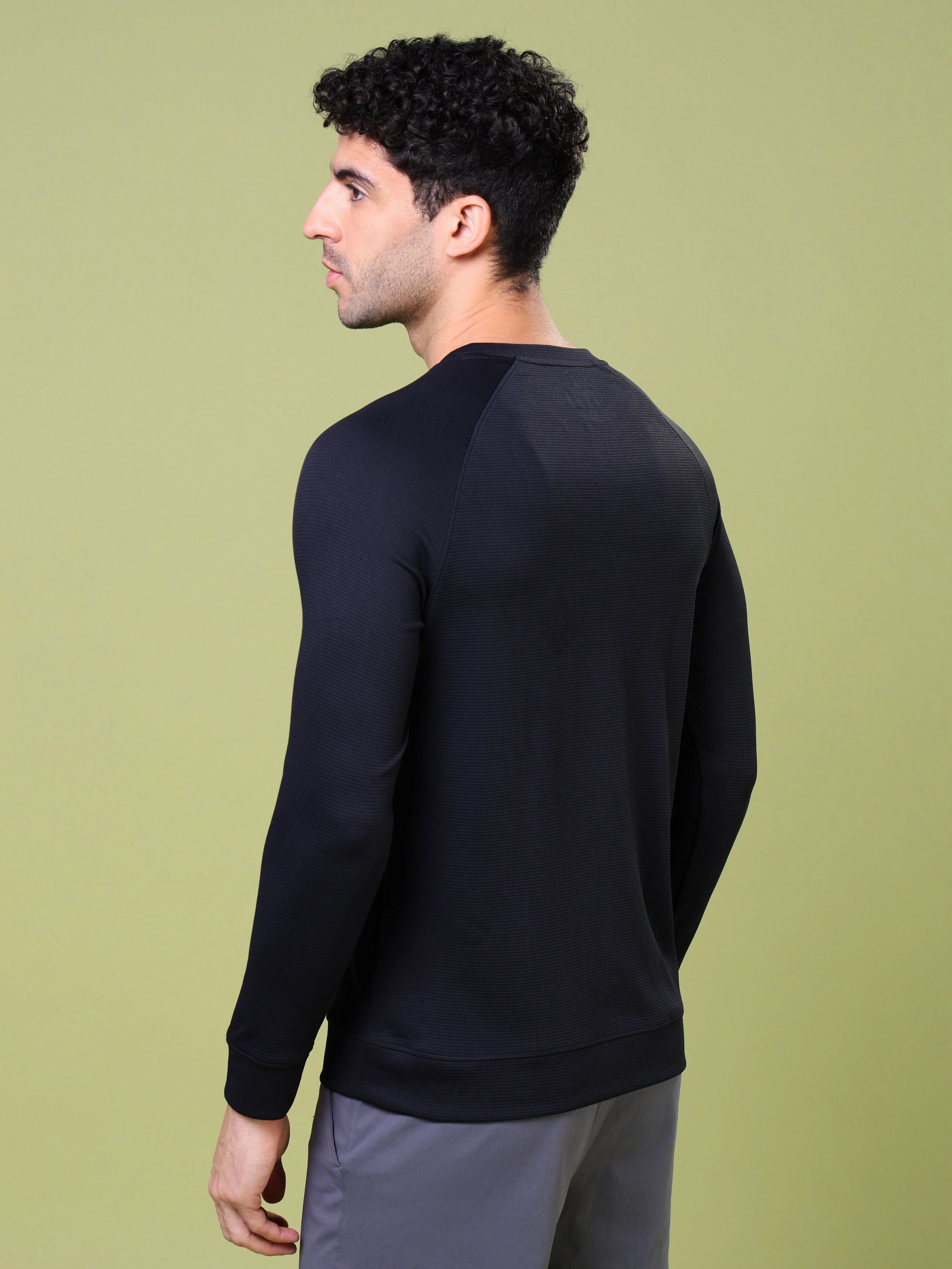 Men Cubic Melange Slim Fit Round Neck T-shirt with TECHNOCOOL+ - Image 3