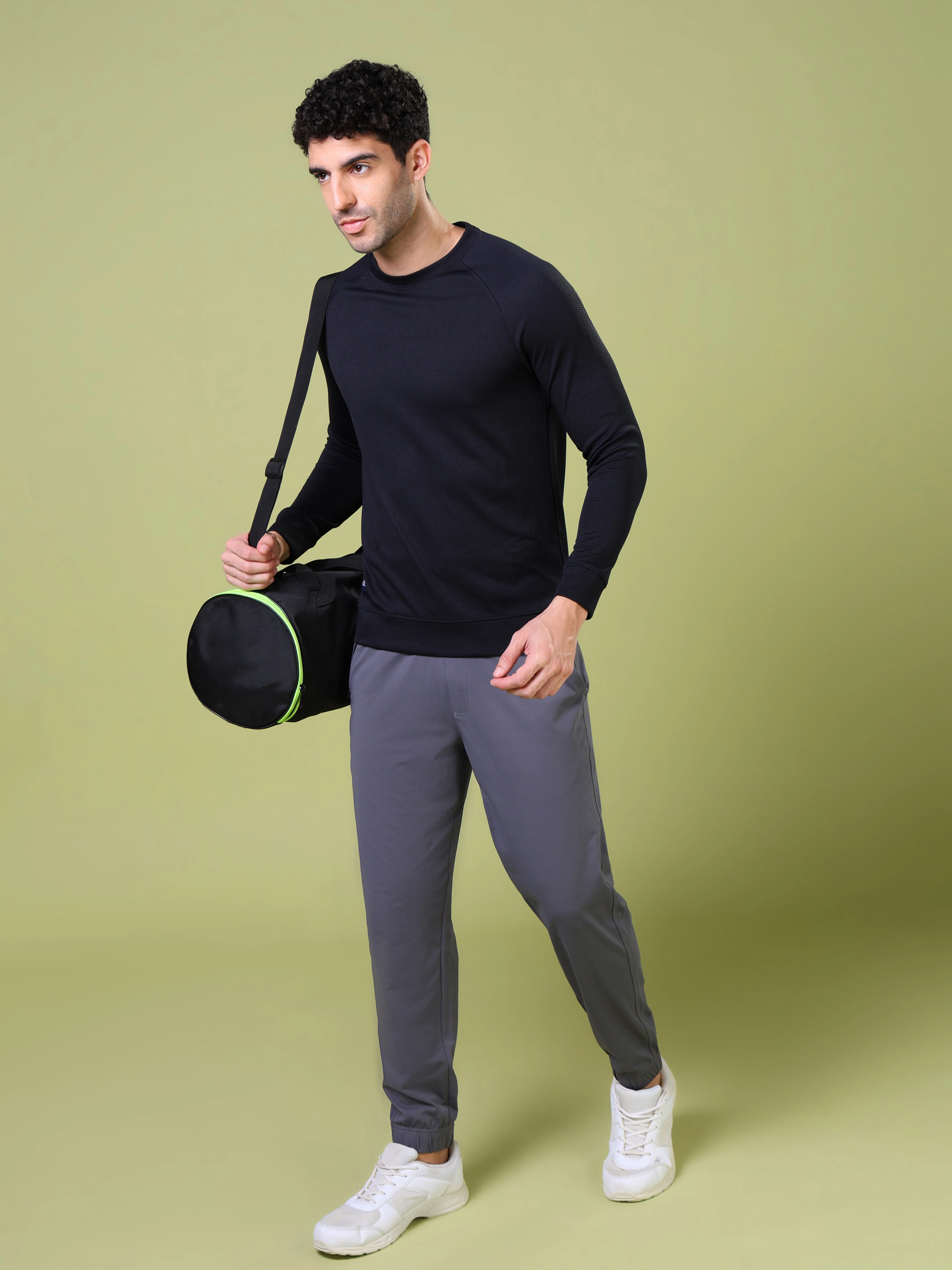 Men Cubic Melange Slim Fit Round Neck T-shirt with TECHNOCOOL+ - Image 5