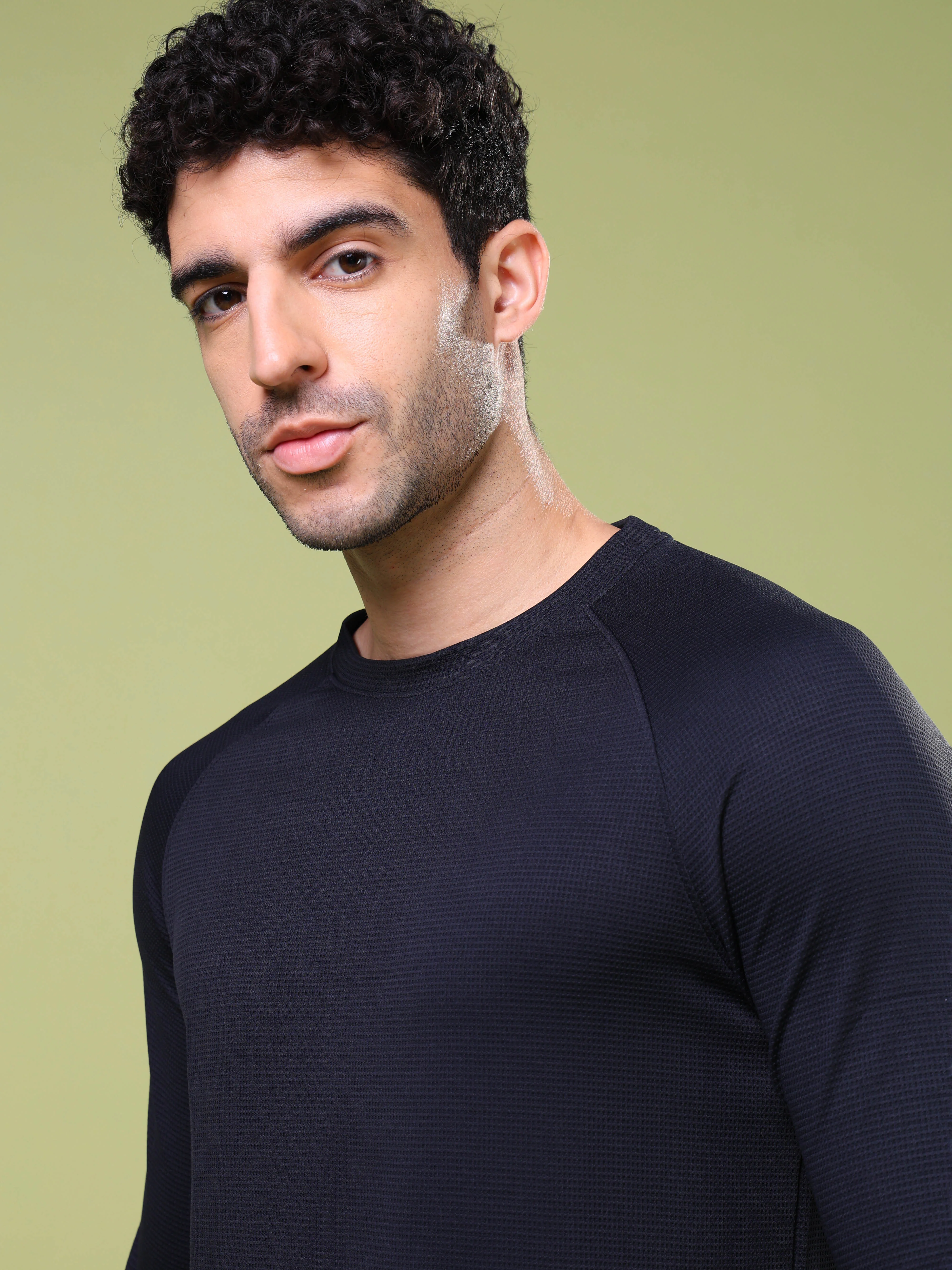 Men Cubic Melange Slim Fit Round Neck T-shirt with TECHNOCOOL+ - Image 6