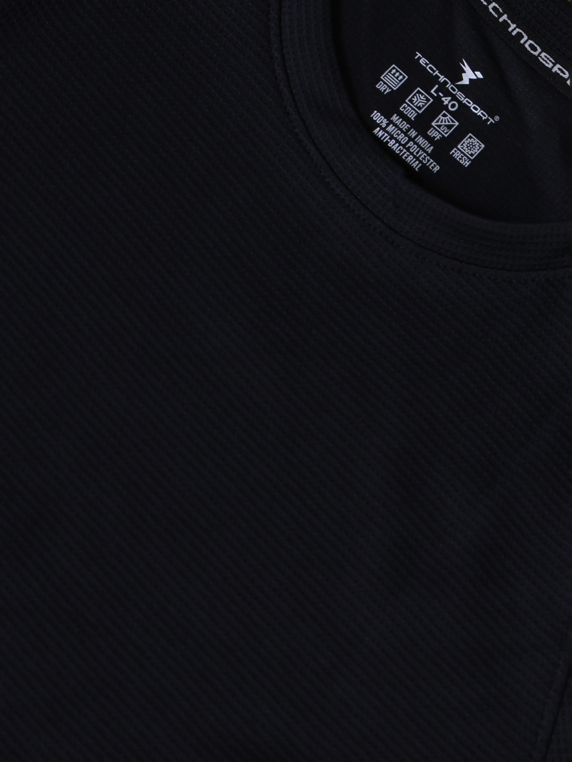 Men Cubic Melange Slim Fit Round Neck T-shirt with TECHNOCOOL+ - Image 7