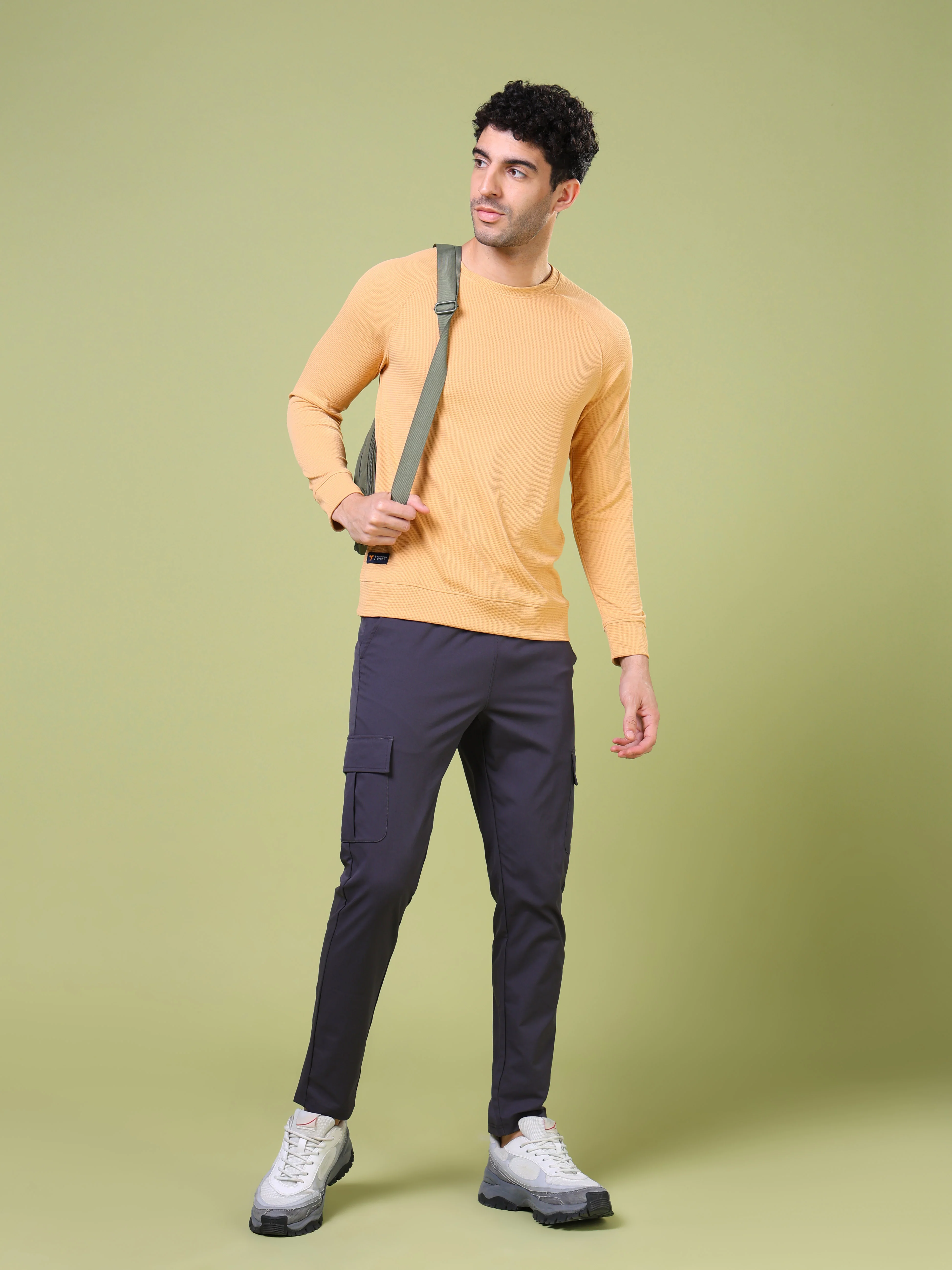 Men Cubic Melange Slim Fit Round Neck T-shirt with TECHNOCOOL+ - Image 5