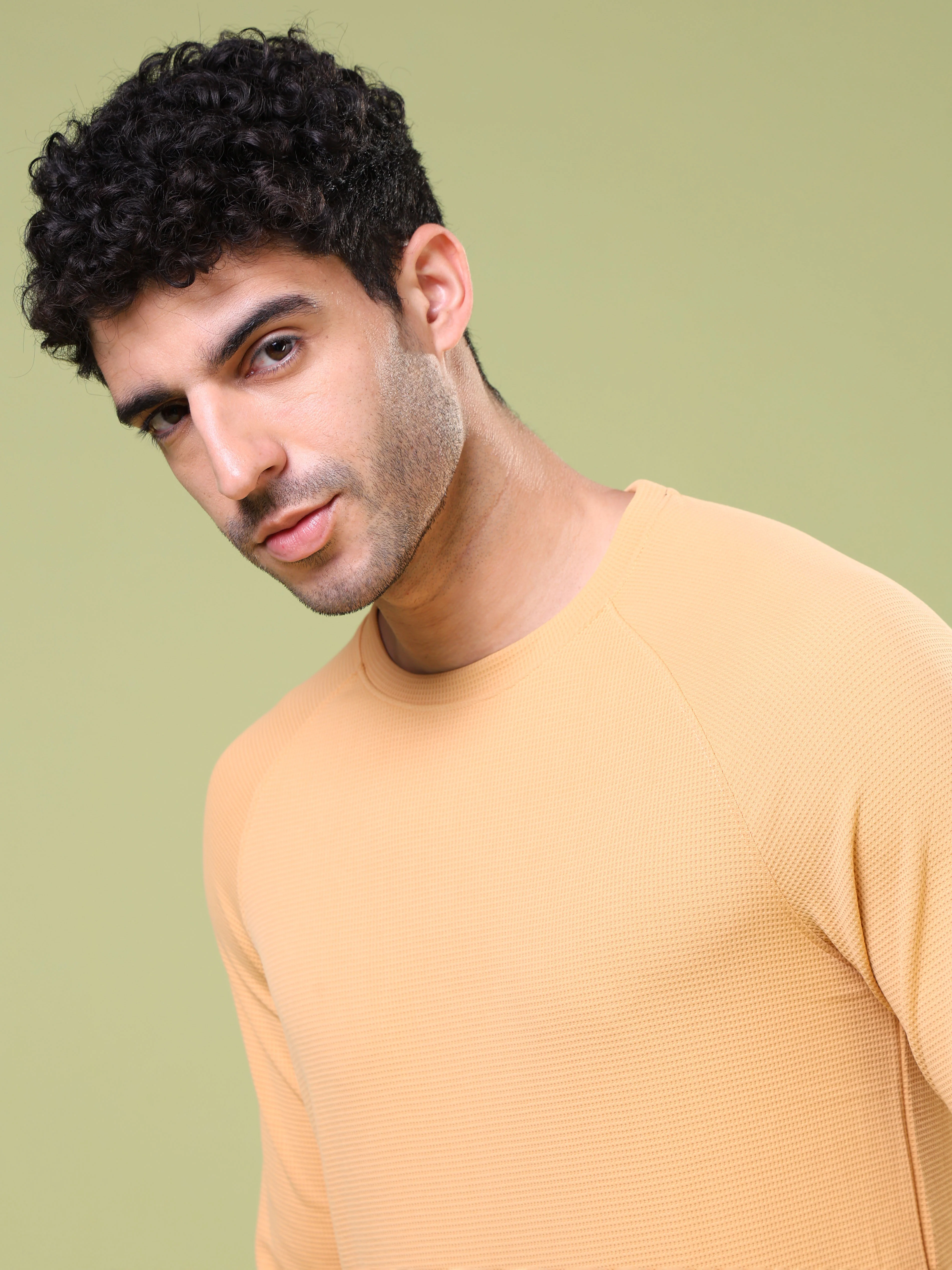 Men Cubic Melange Slim Fit Round Neck T-shirt with TECHNOCOOL+ - Image 6