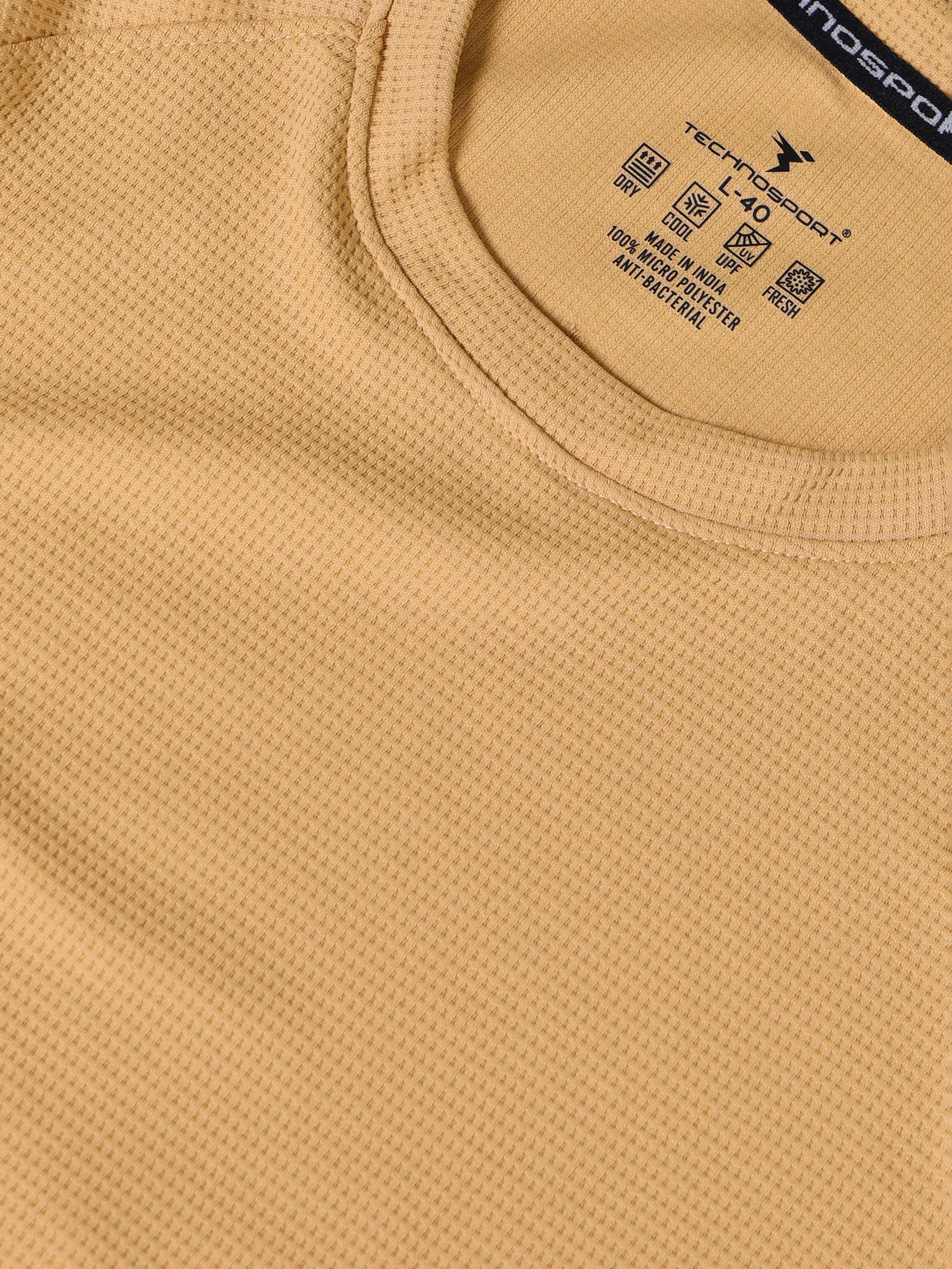 Men Cubic Melange Slim Fit Round Neck T-shirt with TECHNOCOOL+ - Image 7
