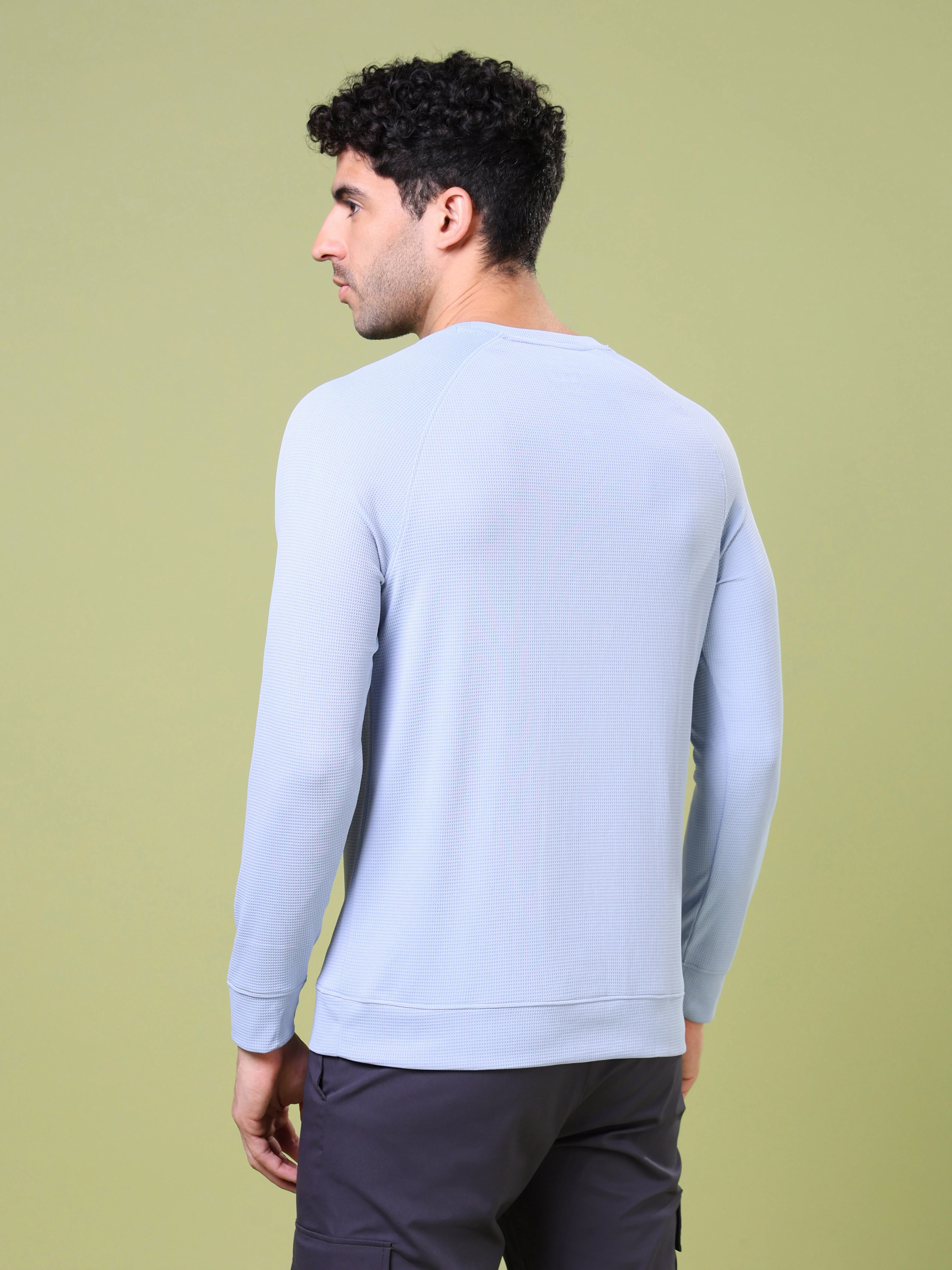 Men Cubic Melange Slim Fit Round Neck Sports T-shirt with TECHNOCOOL+ - Image 3